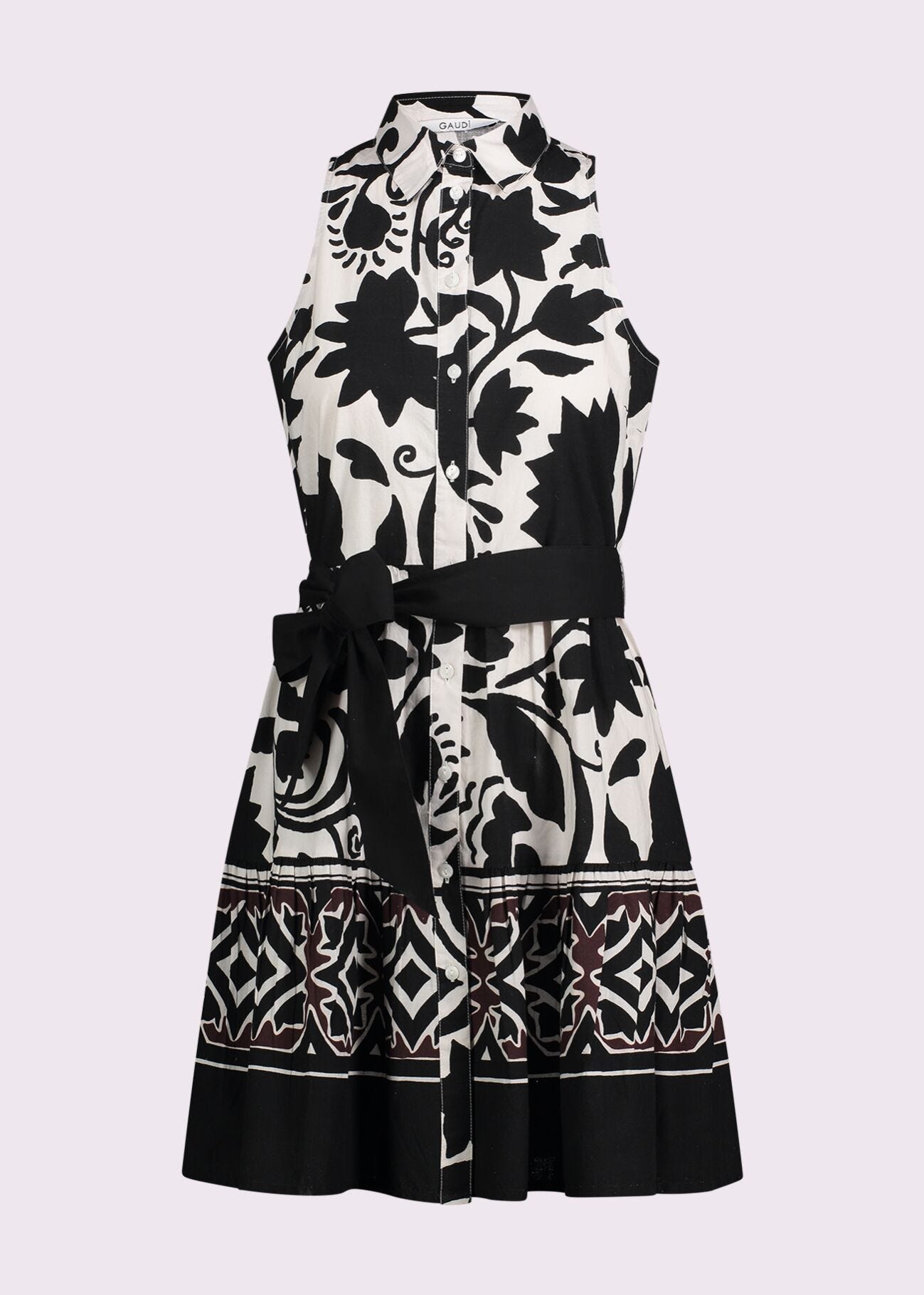 Vestido de mujer de algodón estampado