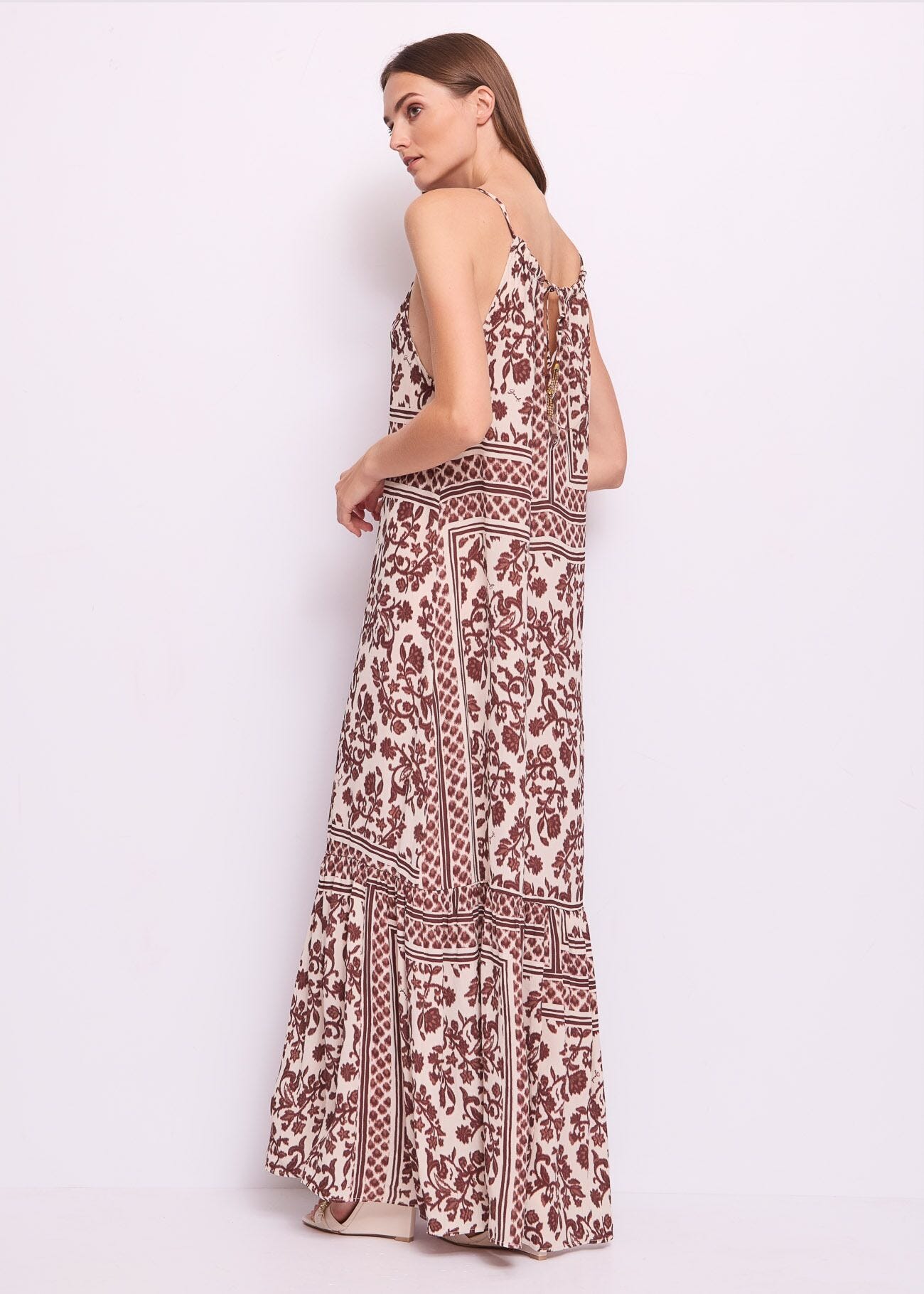 Women's printed crepe dress