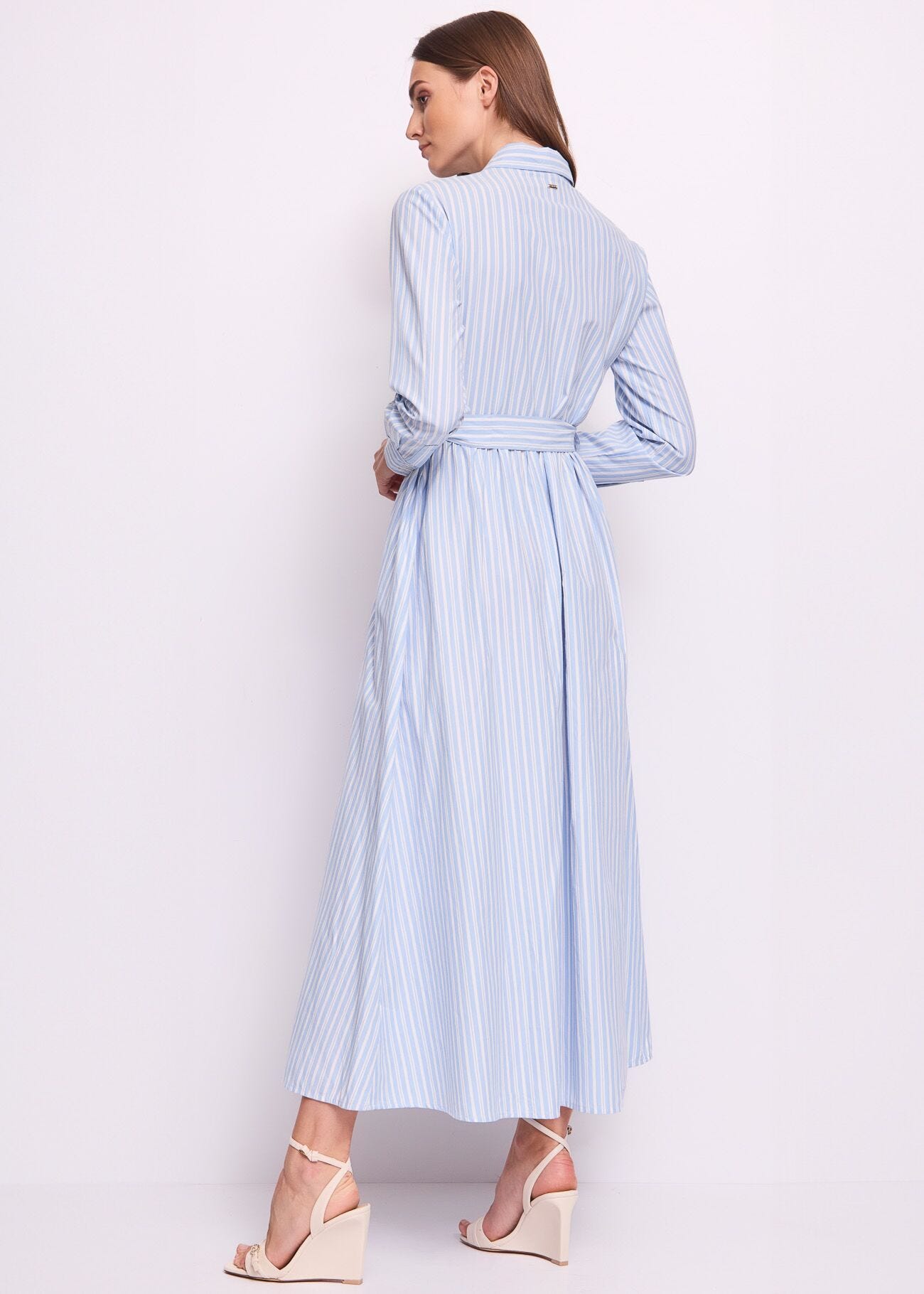 Vestido de mujer de algodón a rayas