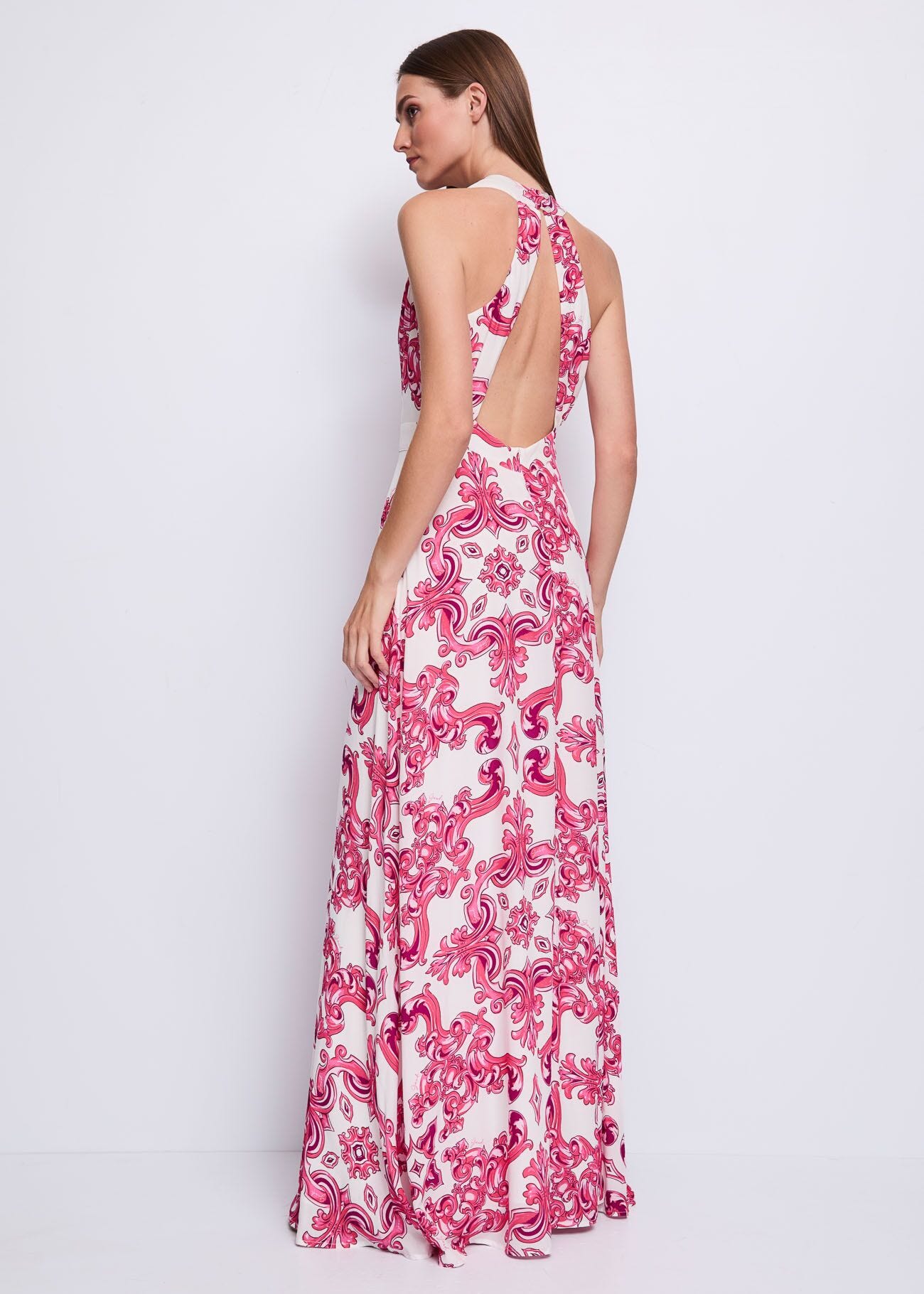 Robe en crêpe imprimé pour femme