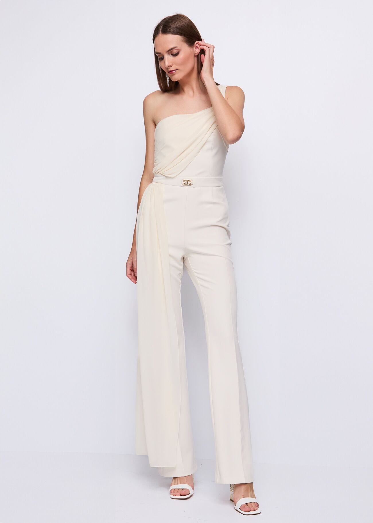 Women's white jumpsuit