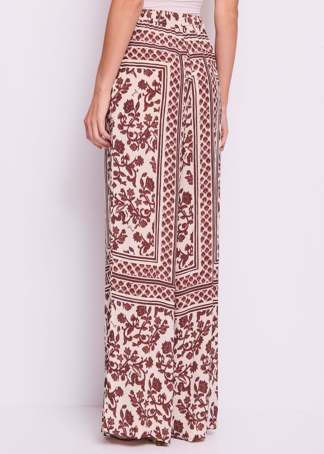 Pantalon en crêpe imprimé pour femme