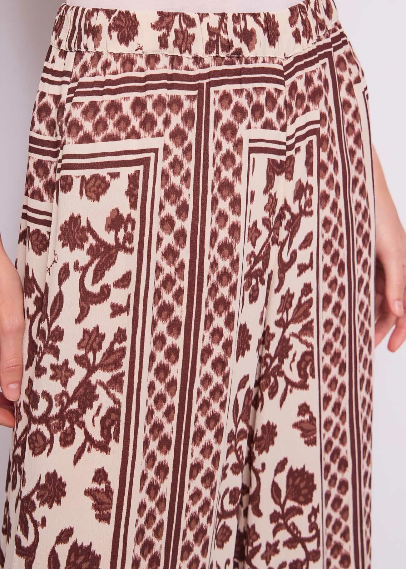 Pantalon en crêpe imprimé pour femme