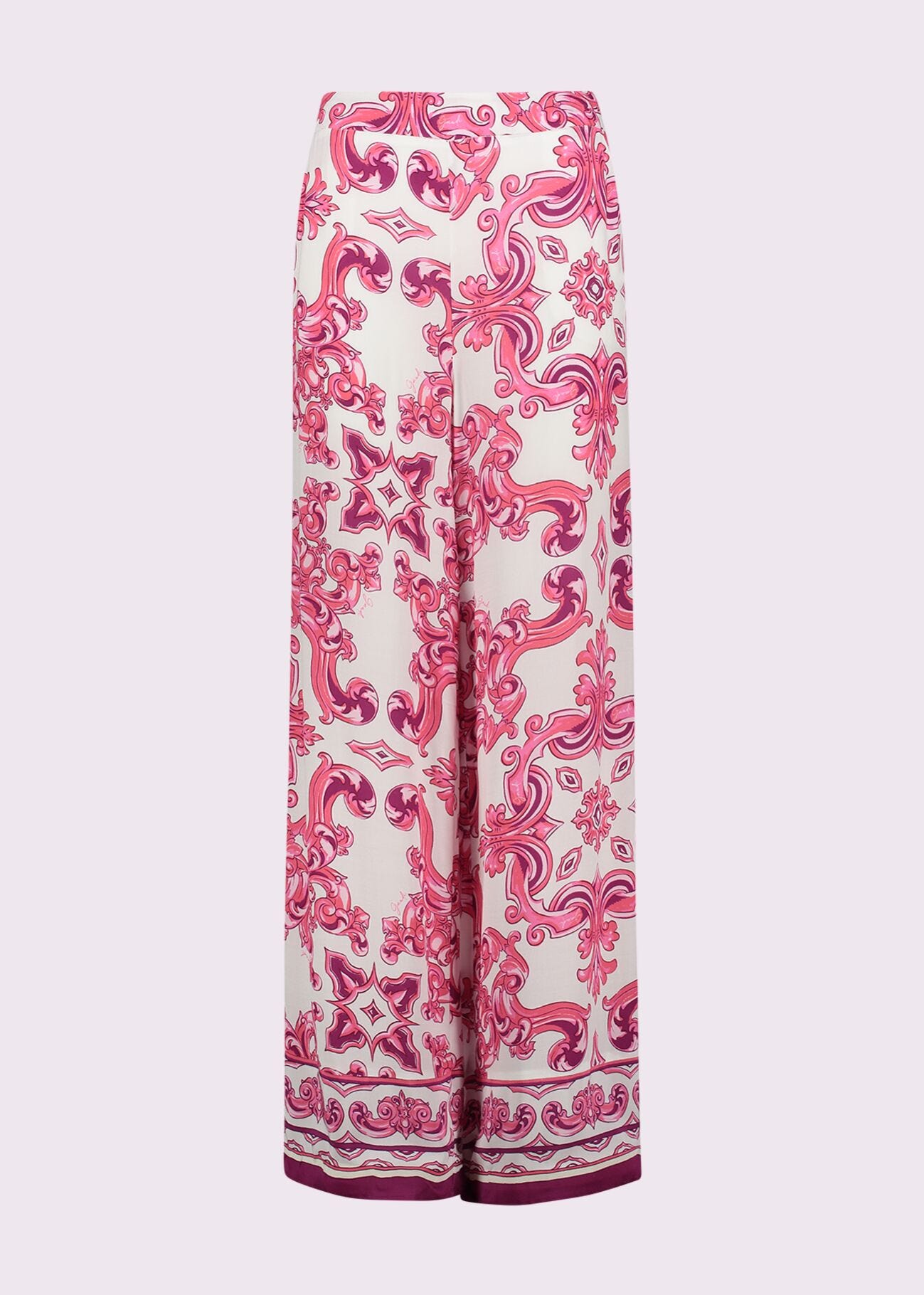 Women's printed crepe trousers