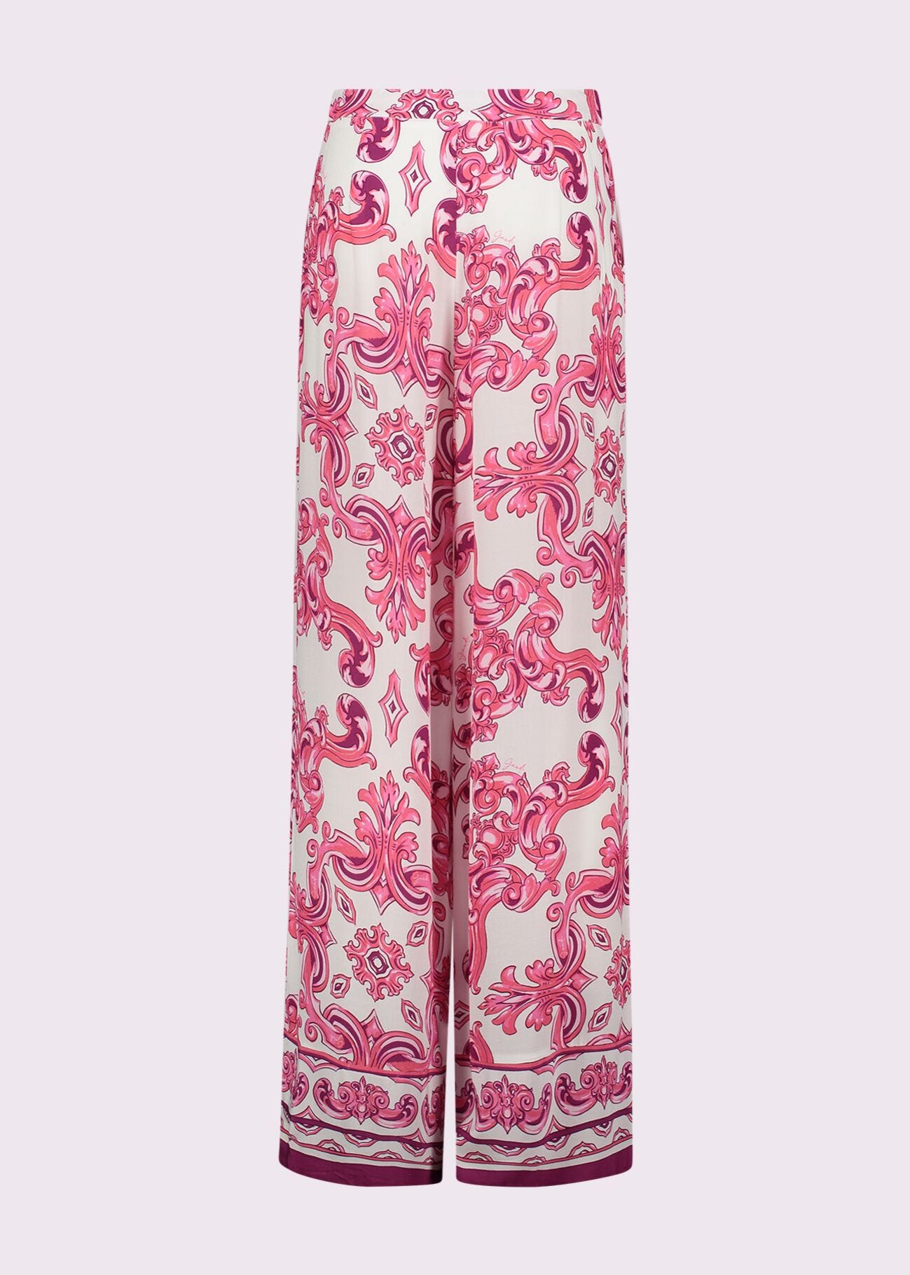 Women's printed crepe trousers
