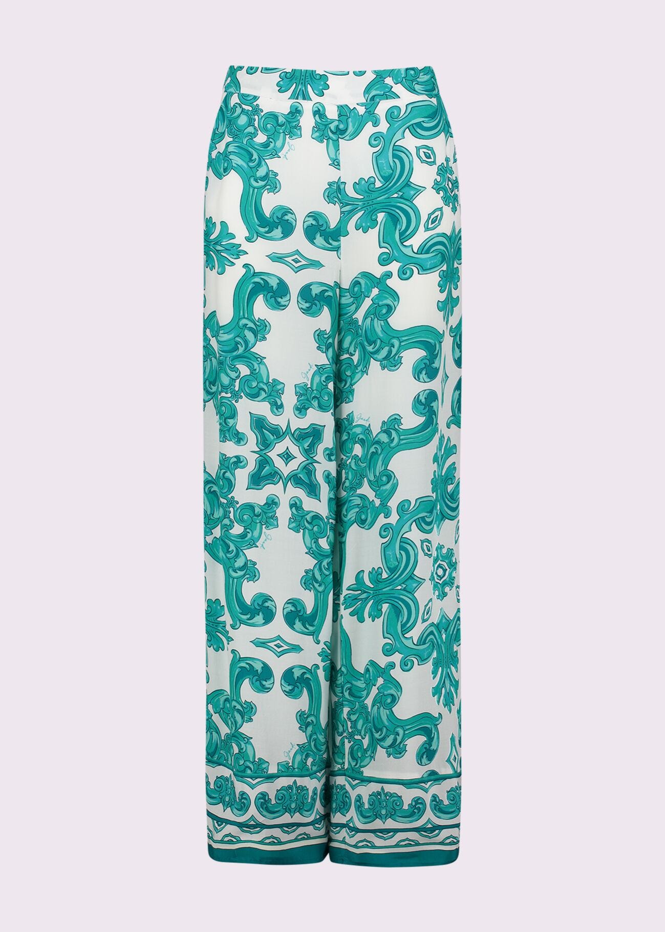 Women's printed crepe trousers
