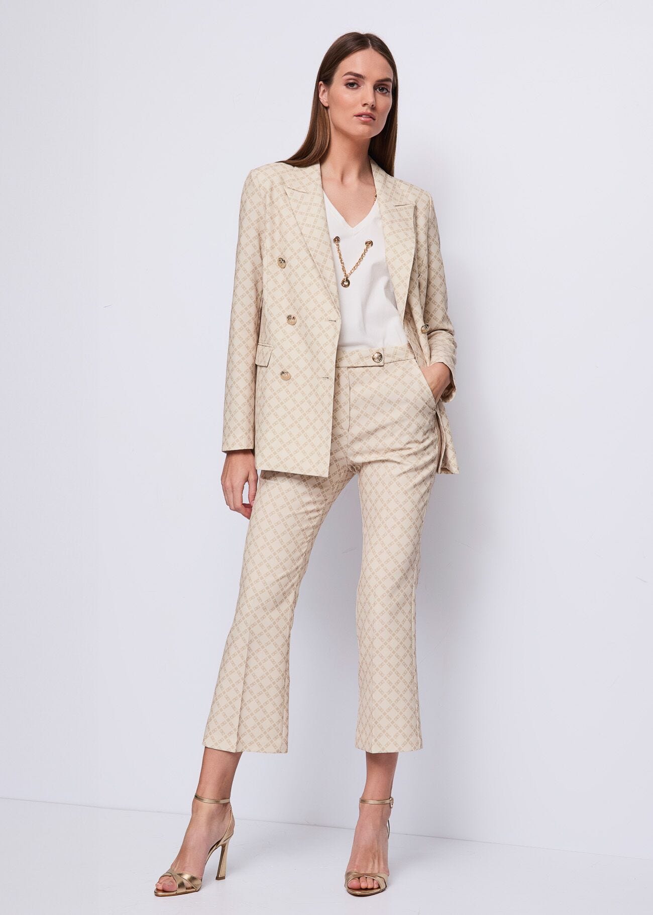 Blazer da donna con revers a lancia