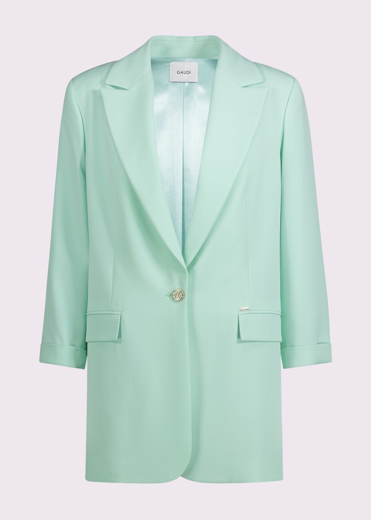 Blazer vert en crêpe cady pour femme