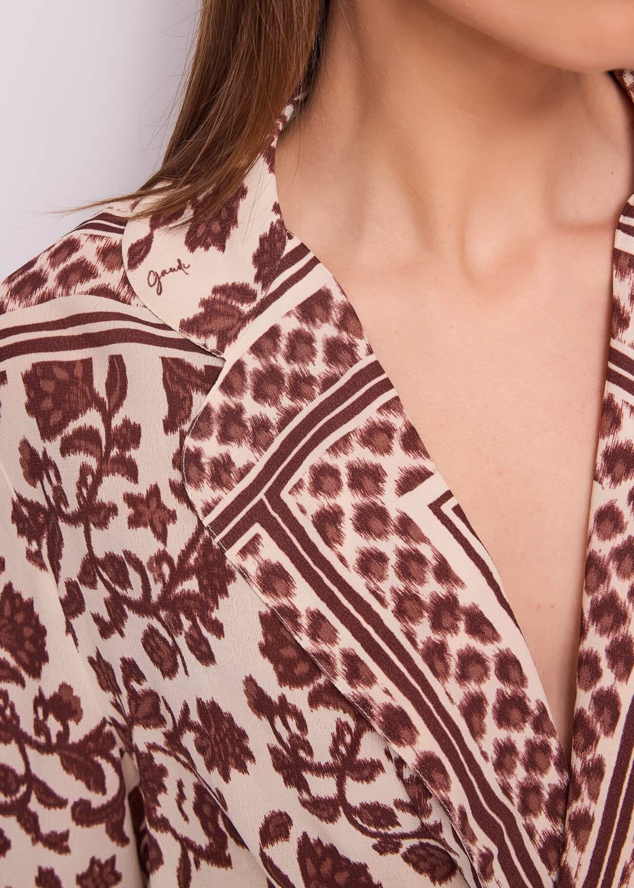 Veste en crêpe imprimé pour femme