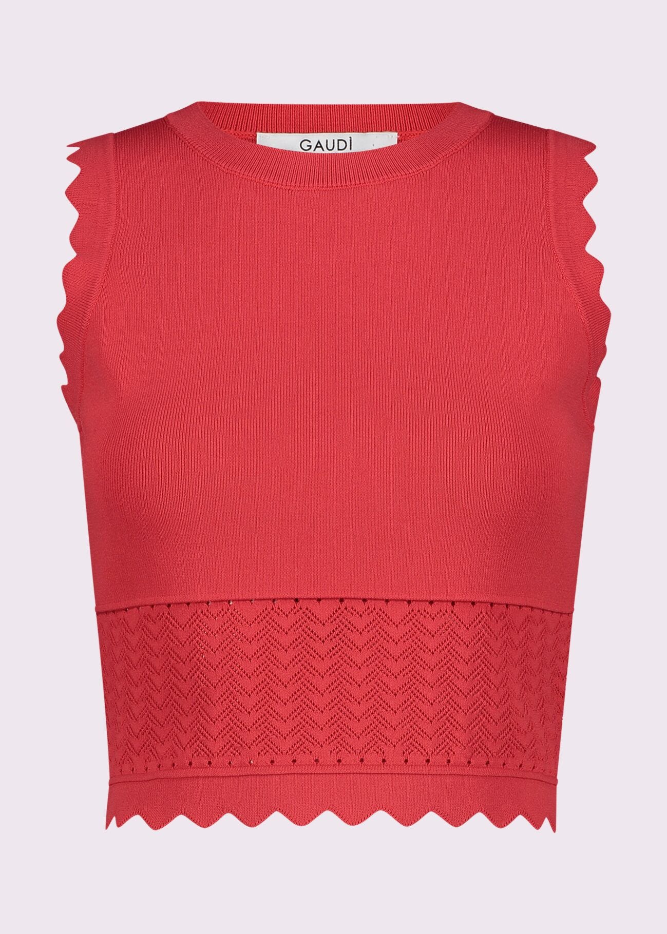 Women's red knit top