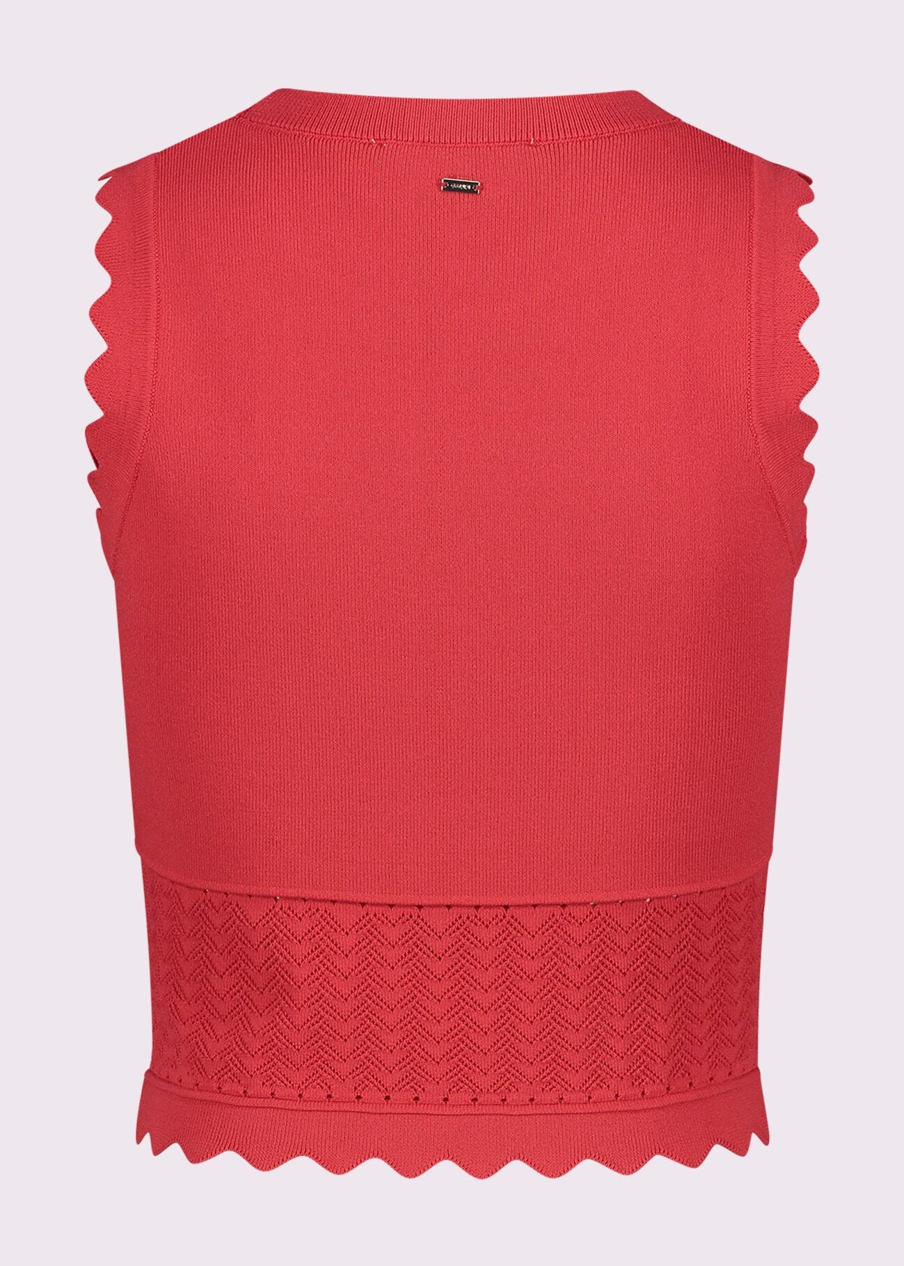 Women's red knit top