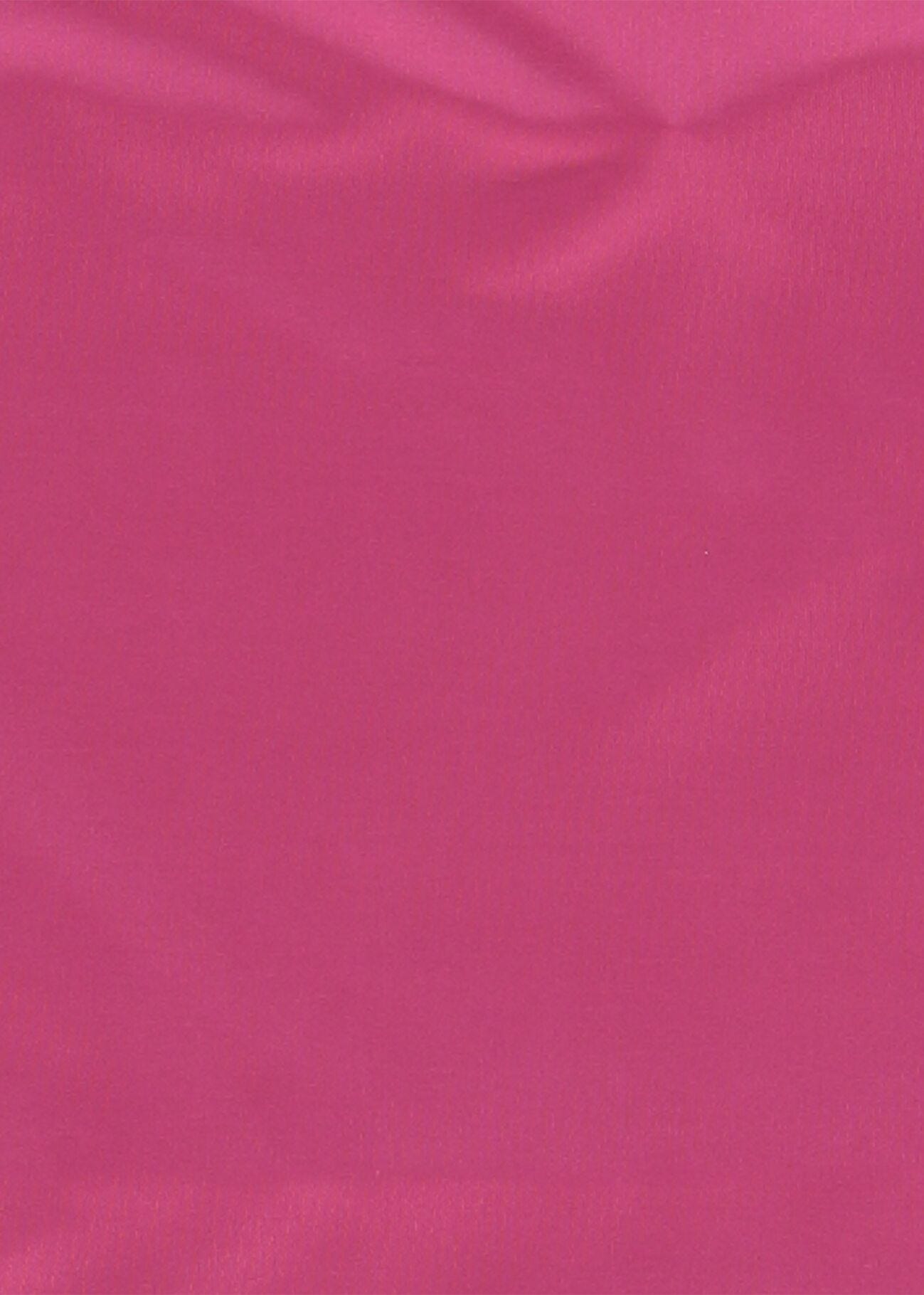 Women’s top in shiny jersey.