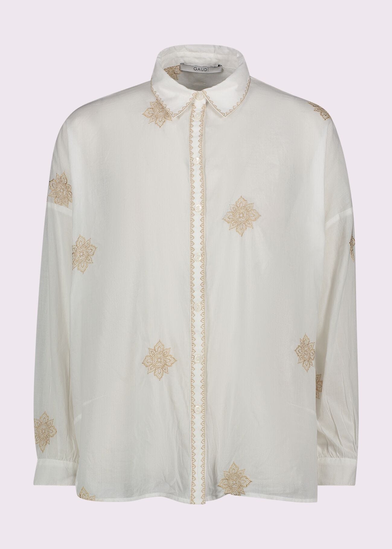 Chemise jaune en coton pour femme