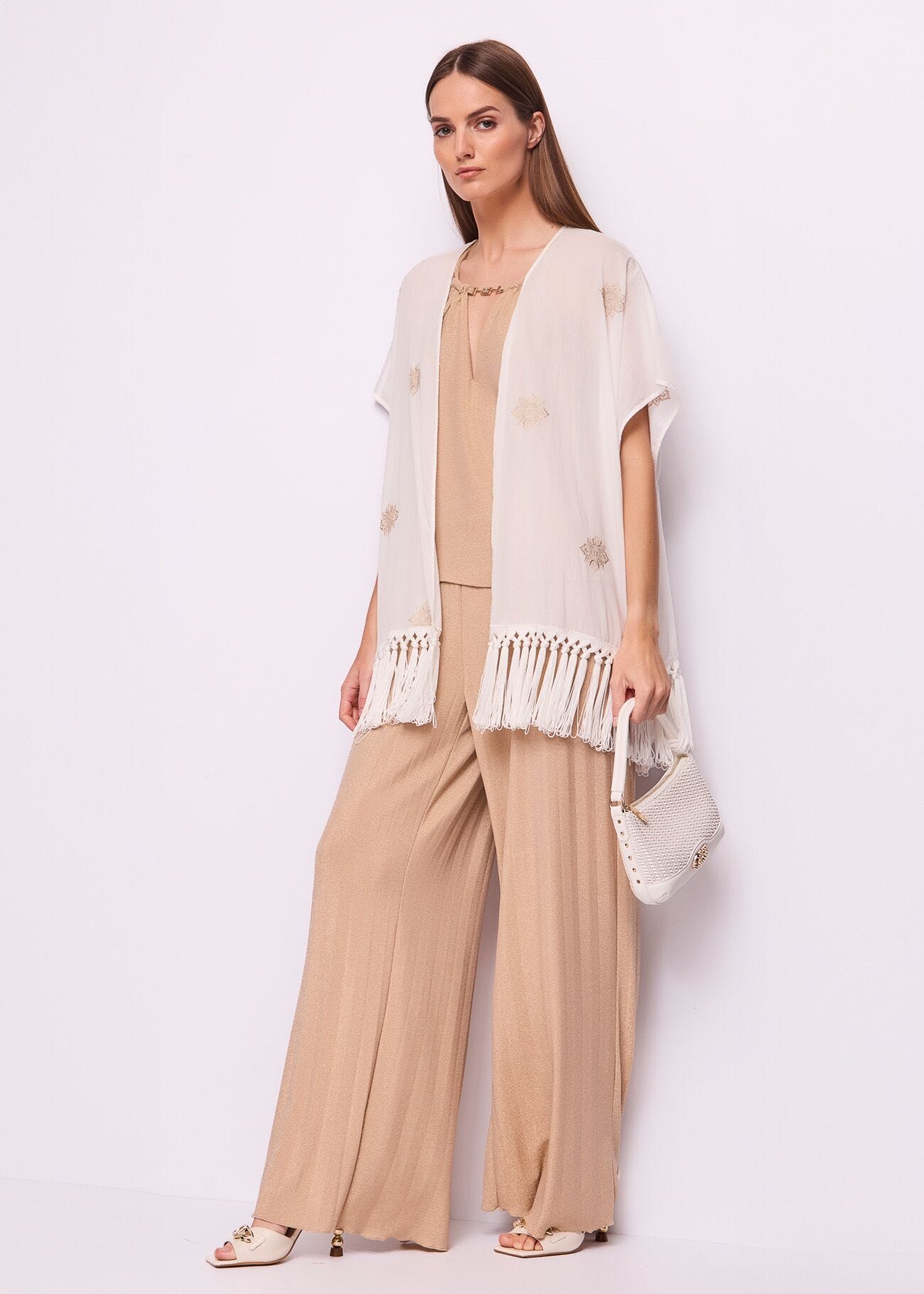 Blouse en coton avec broderies pour femme