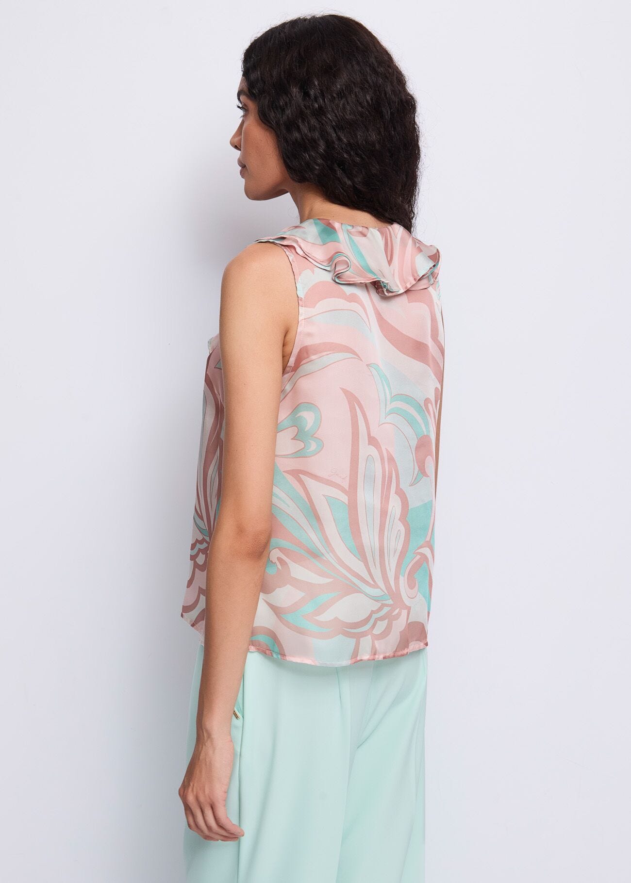 Women's printed chiffon top