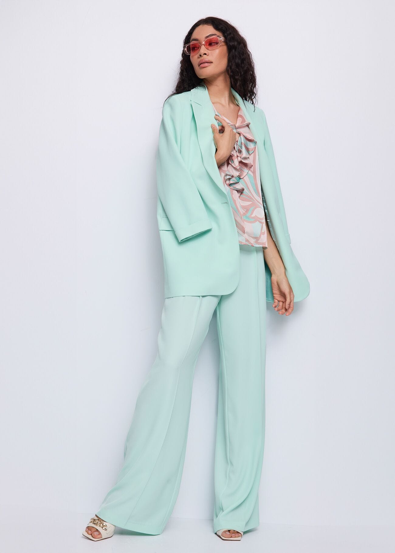 Women's printed chiffon top