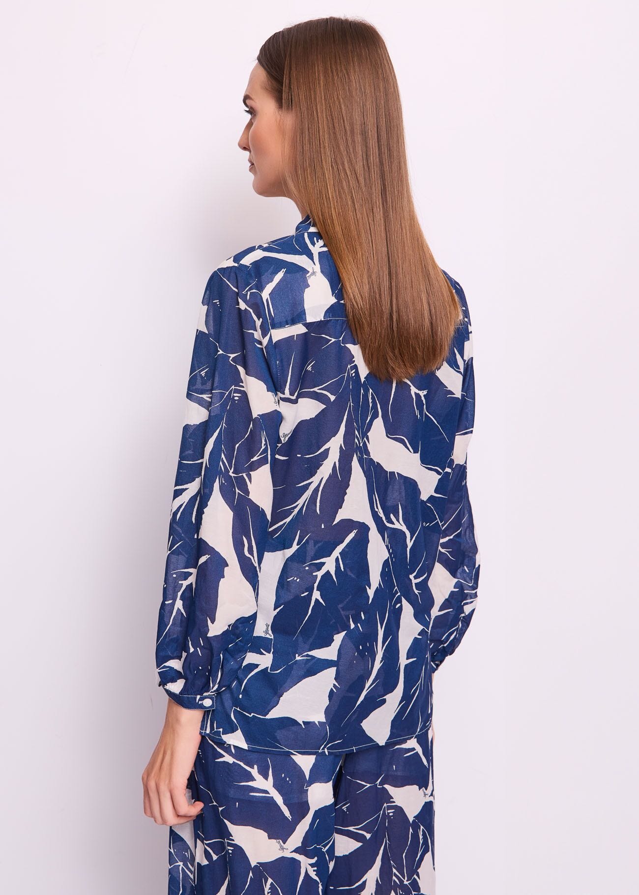 Camisa de algodón estampado para mujer