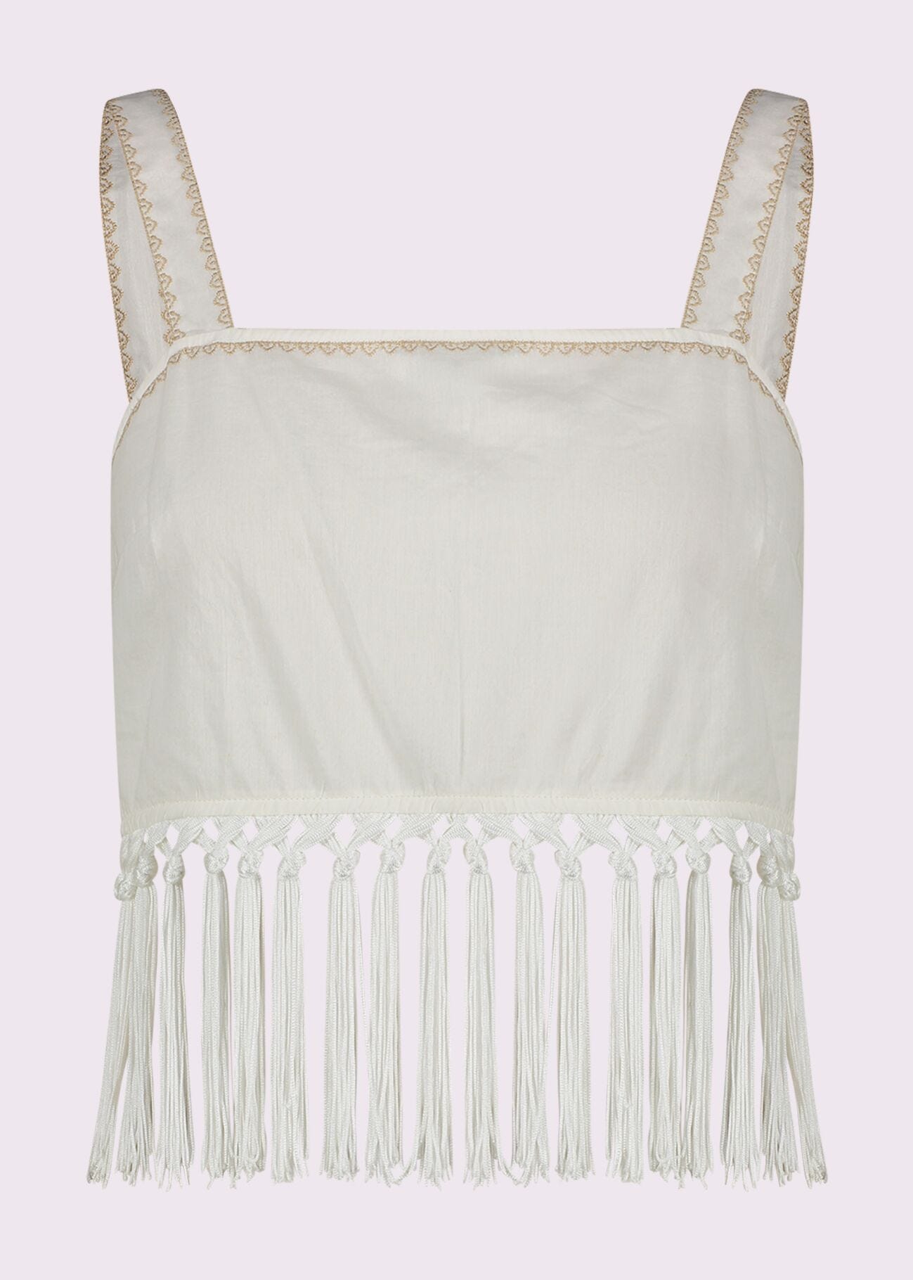 Top blanc en coton pour femme