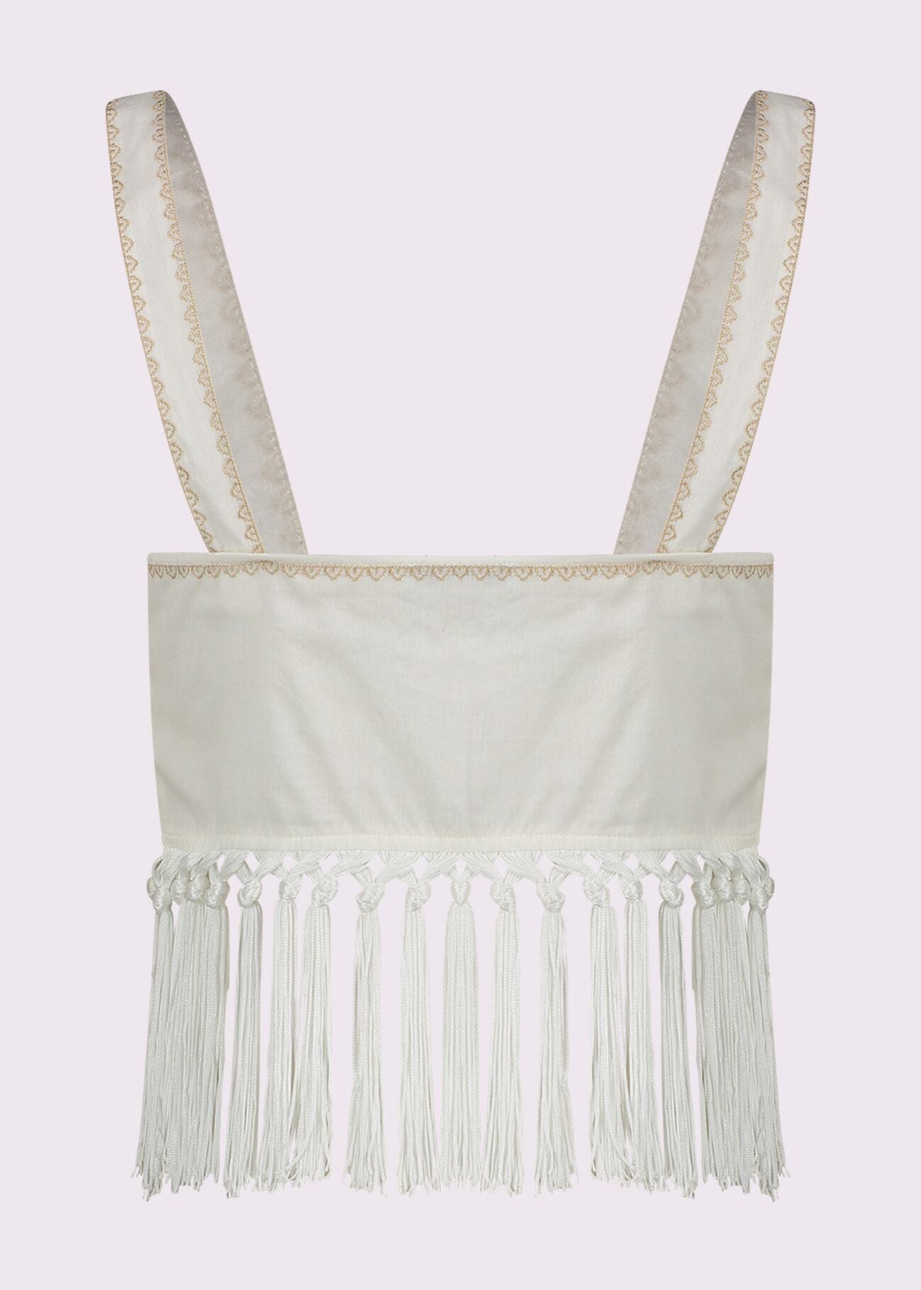 Top blanc en coton pour femme