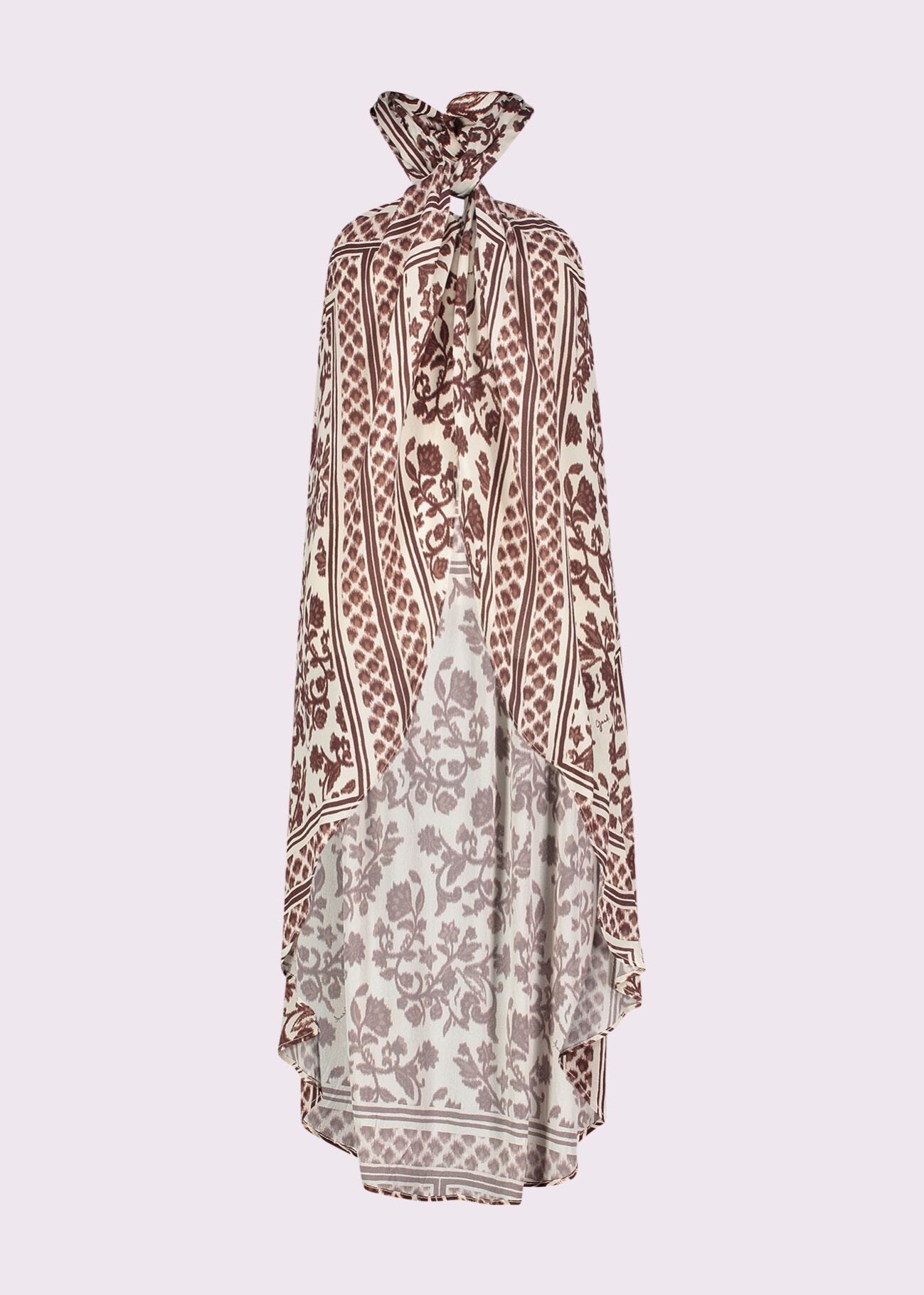 Camisa en crepé estampado para mujer