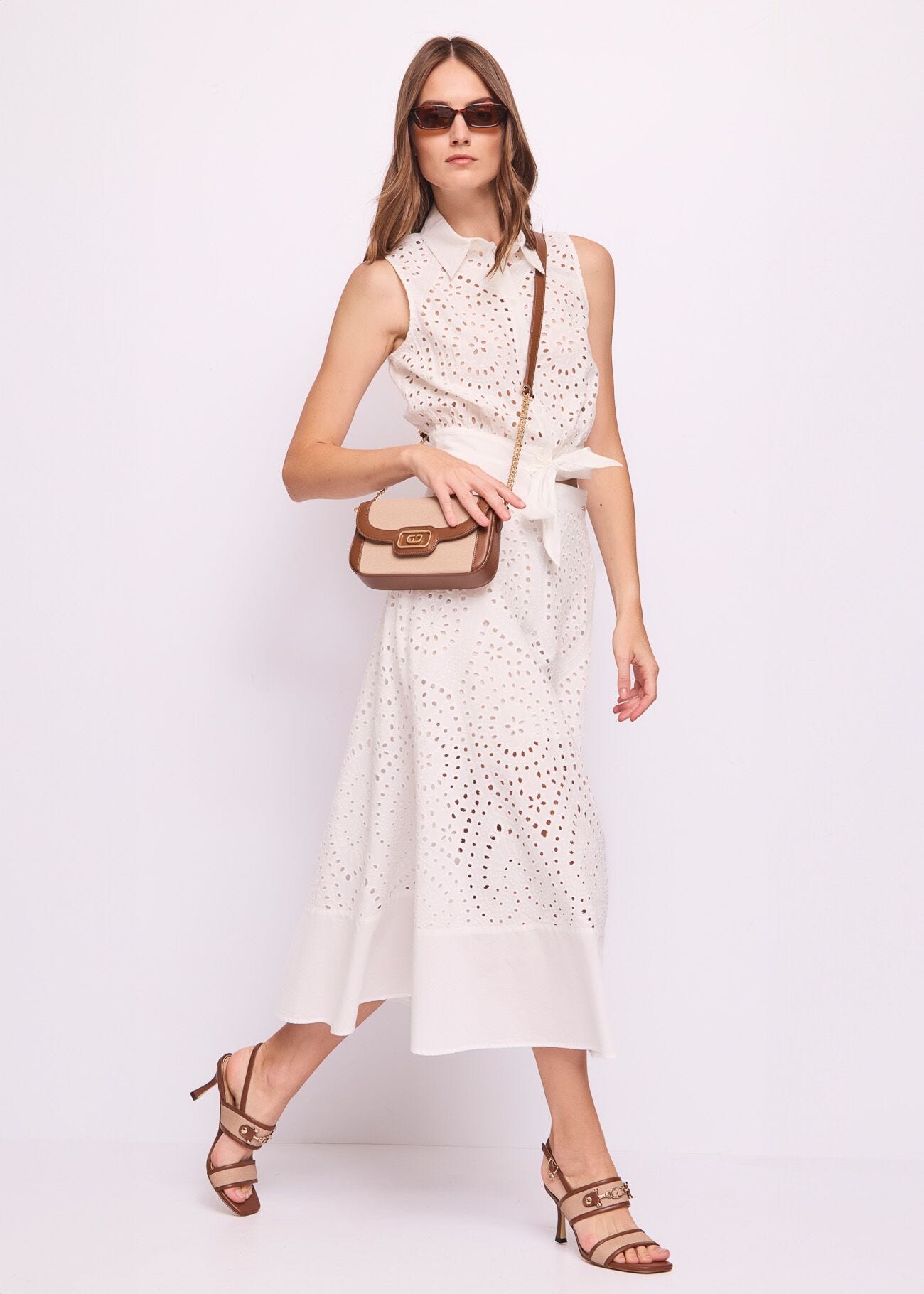 Chemise en dentelle et coton pour femme