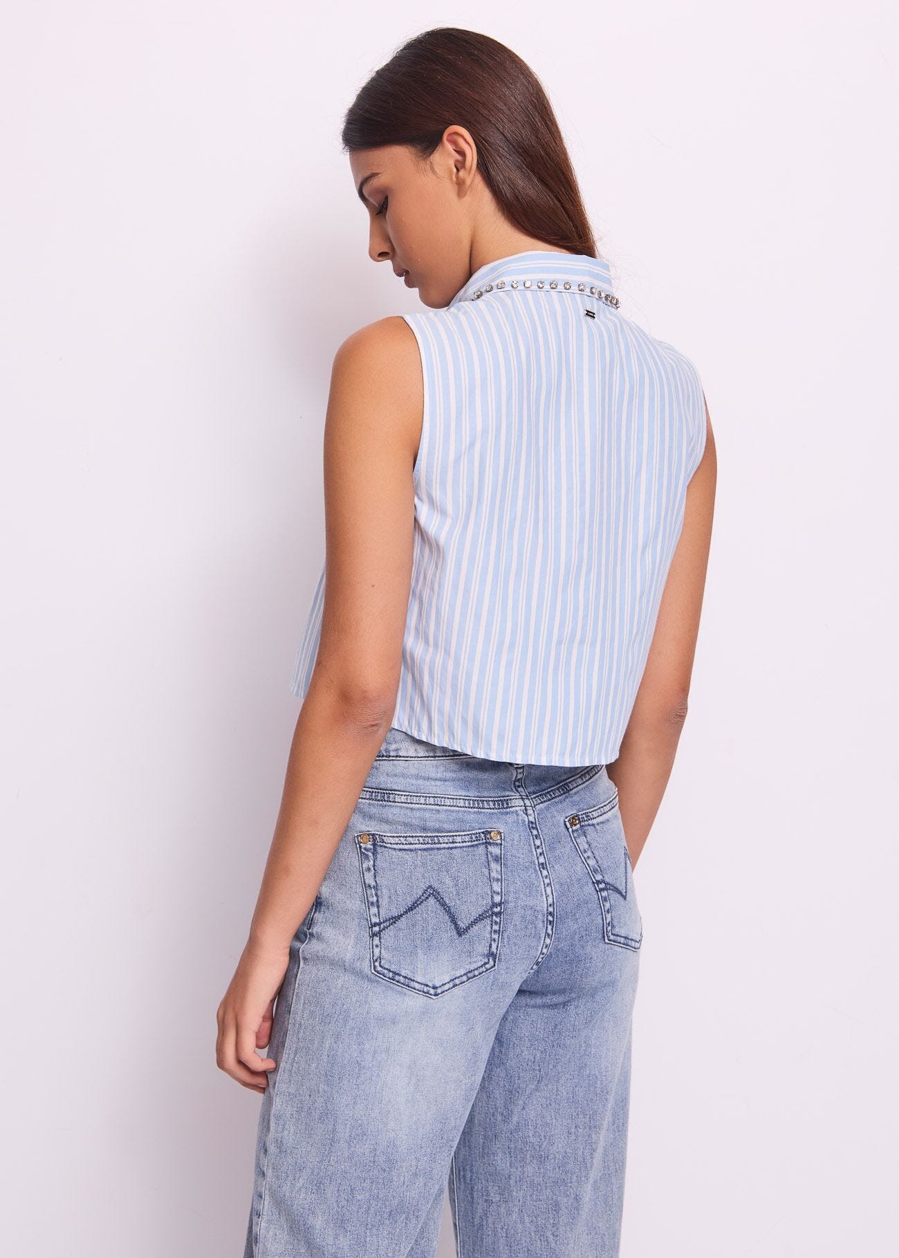 Women's striped cotton top