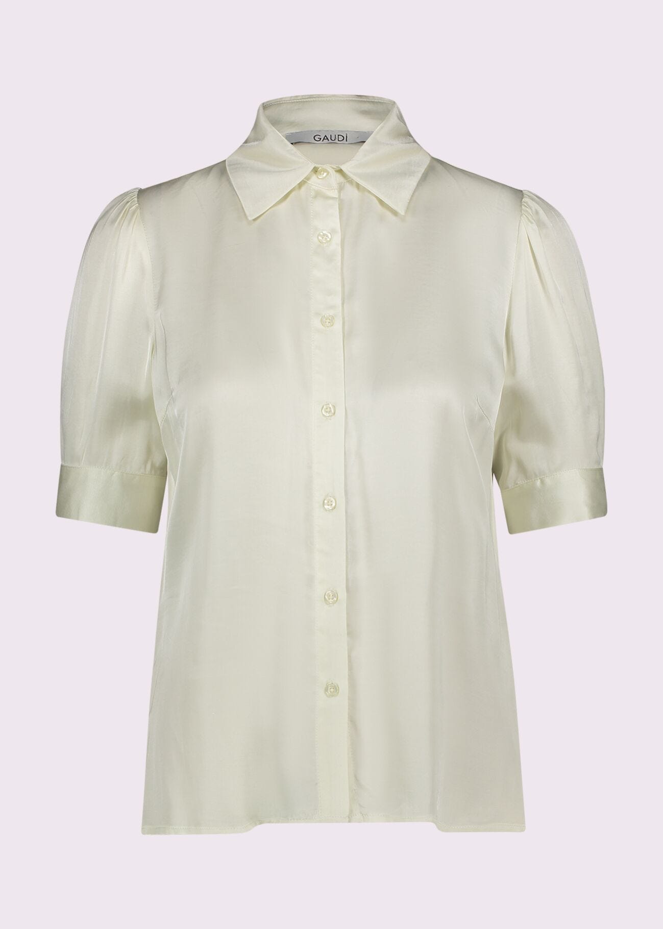 Chemise blanche en satin pour femme