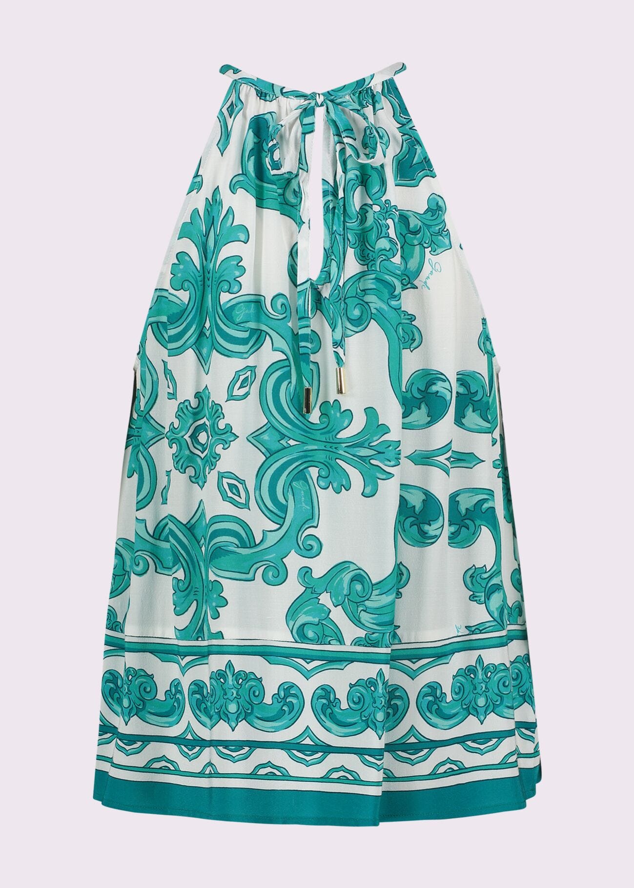 Women's printed crepe top