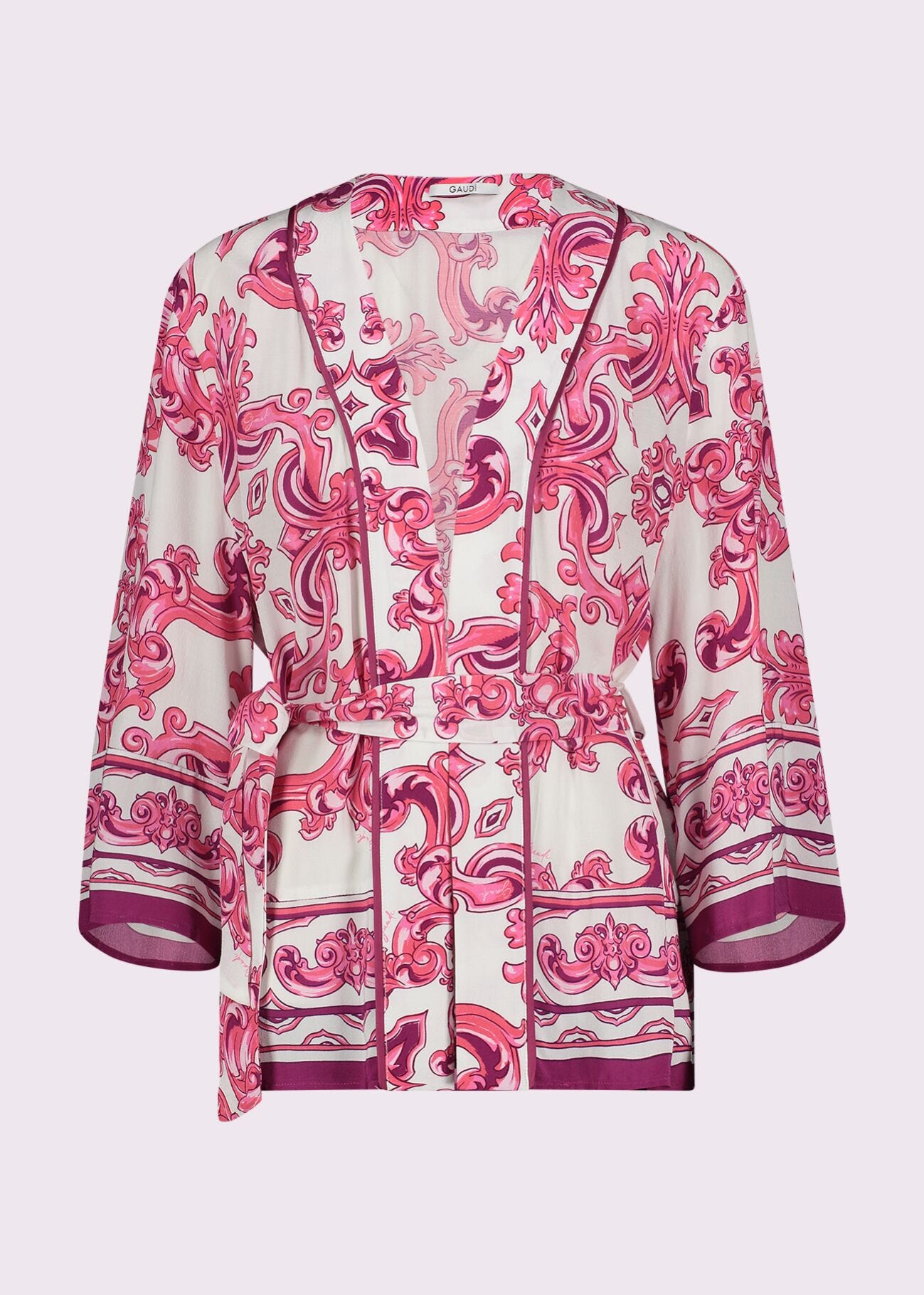 Women's printed crepe jacket