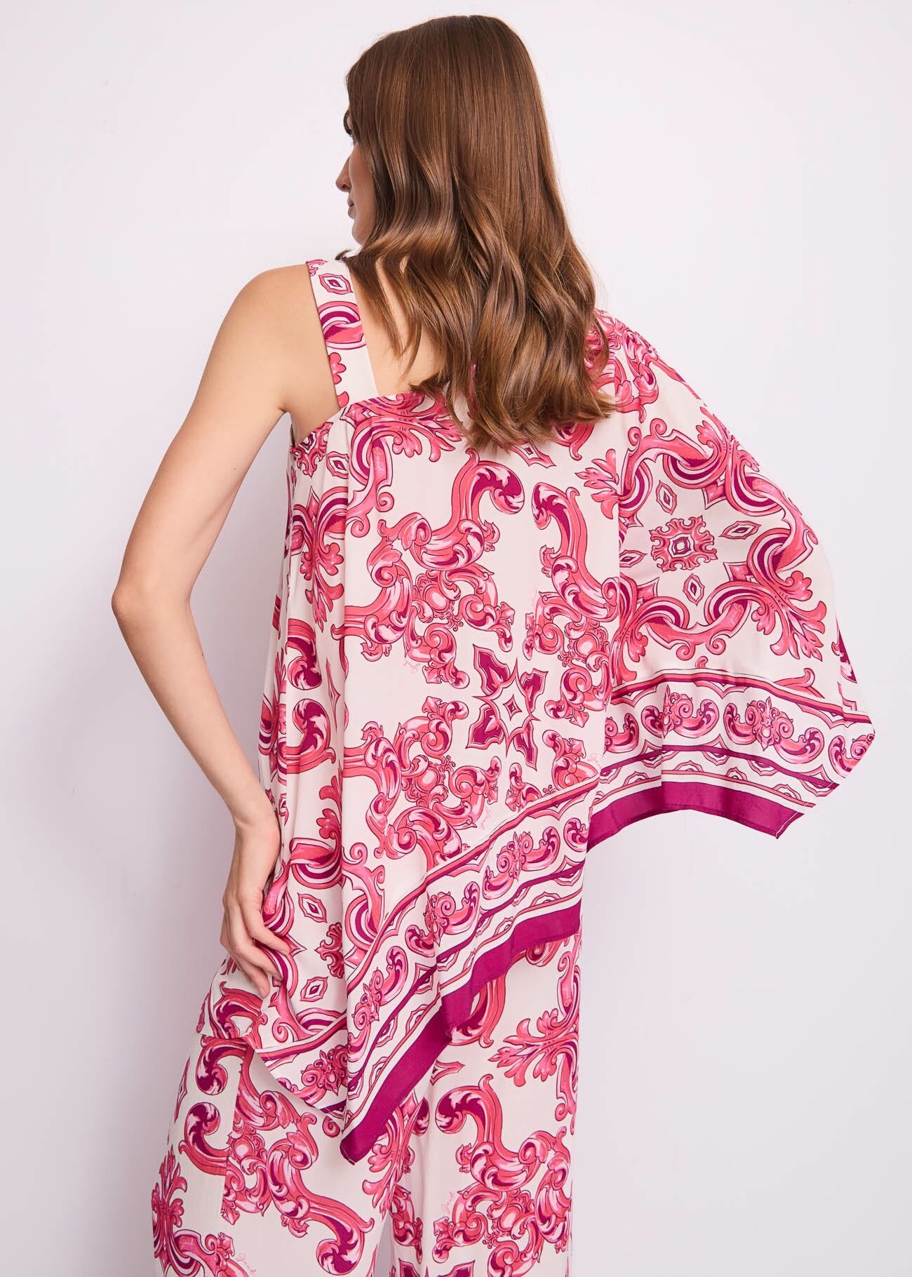 Women's printed crepe top