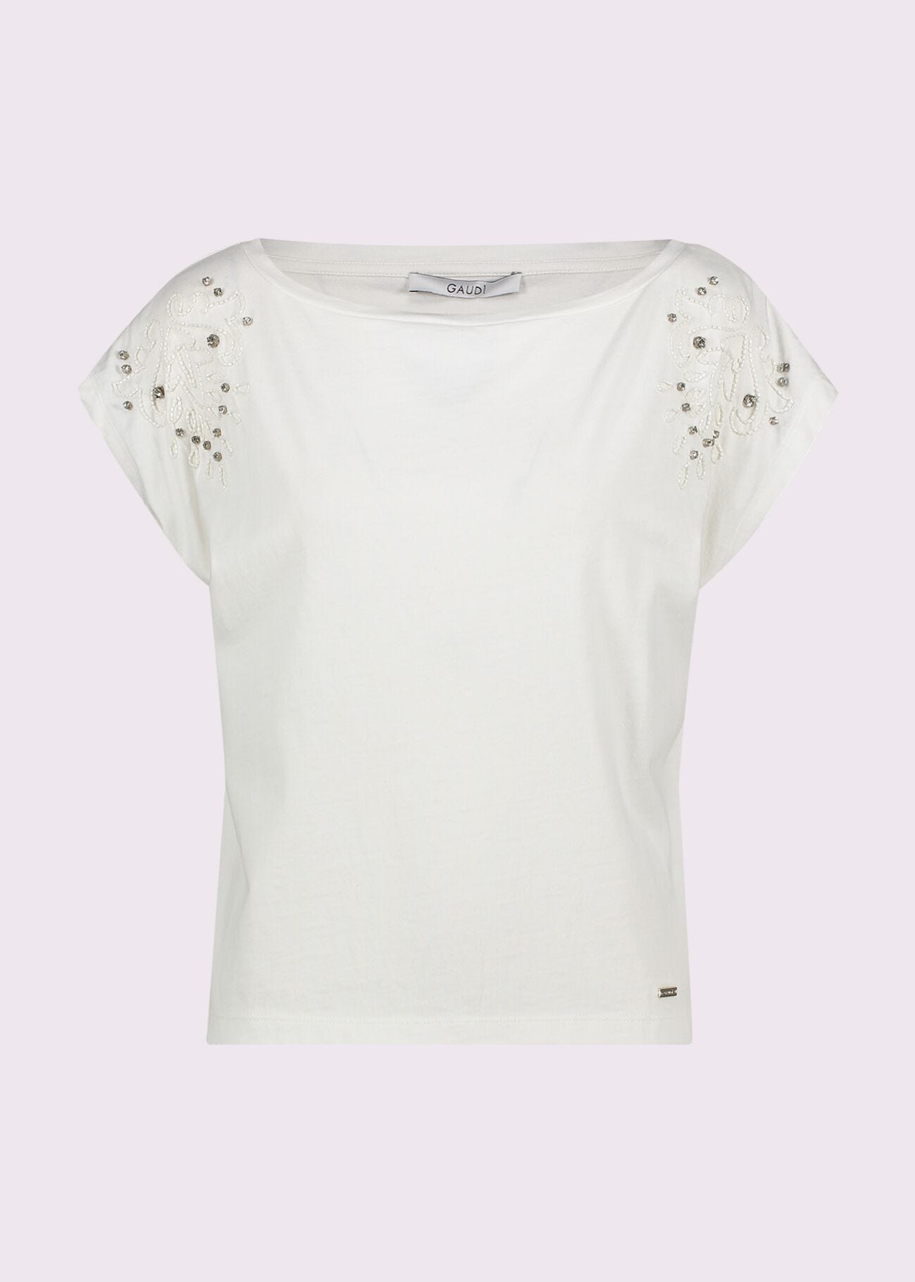 T-shirt blanc en coton pour femme