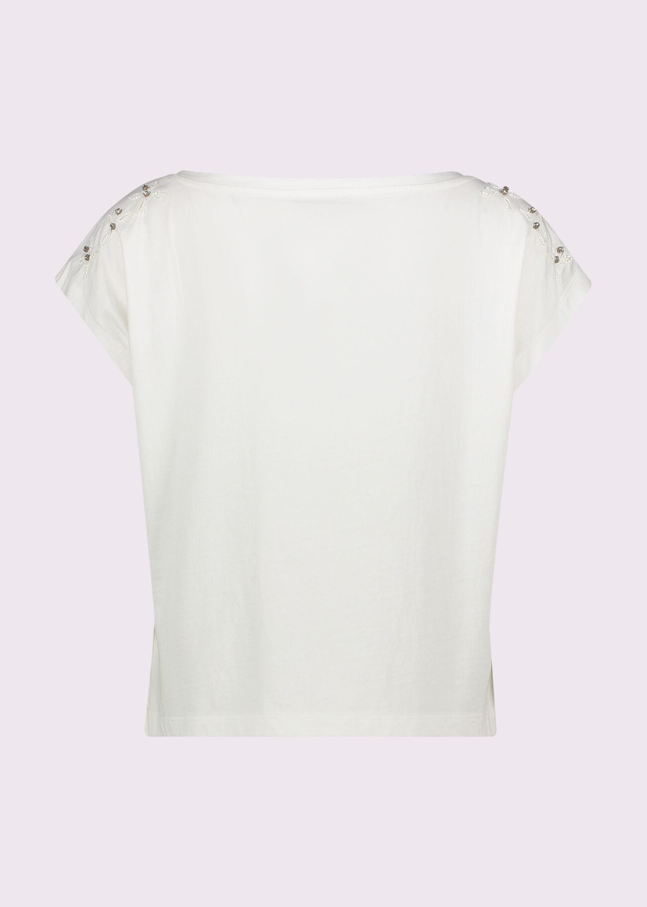 T-shirt blanc en coton pour femme