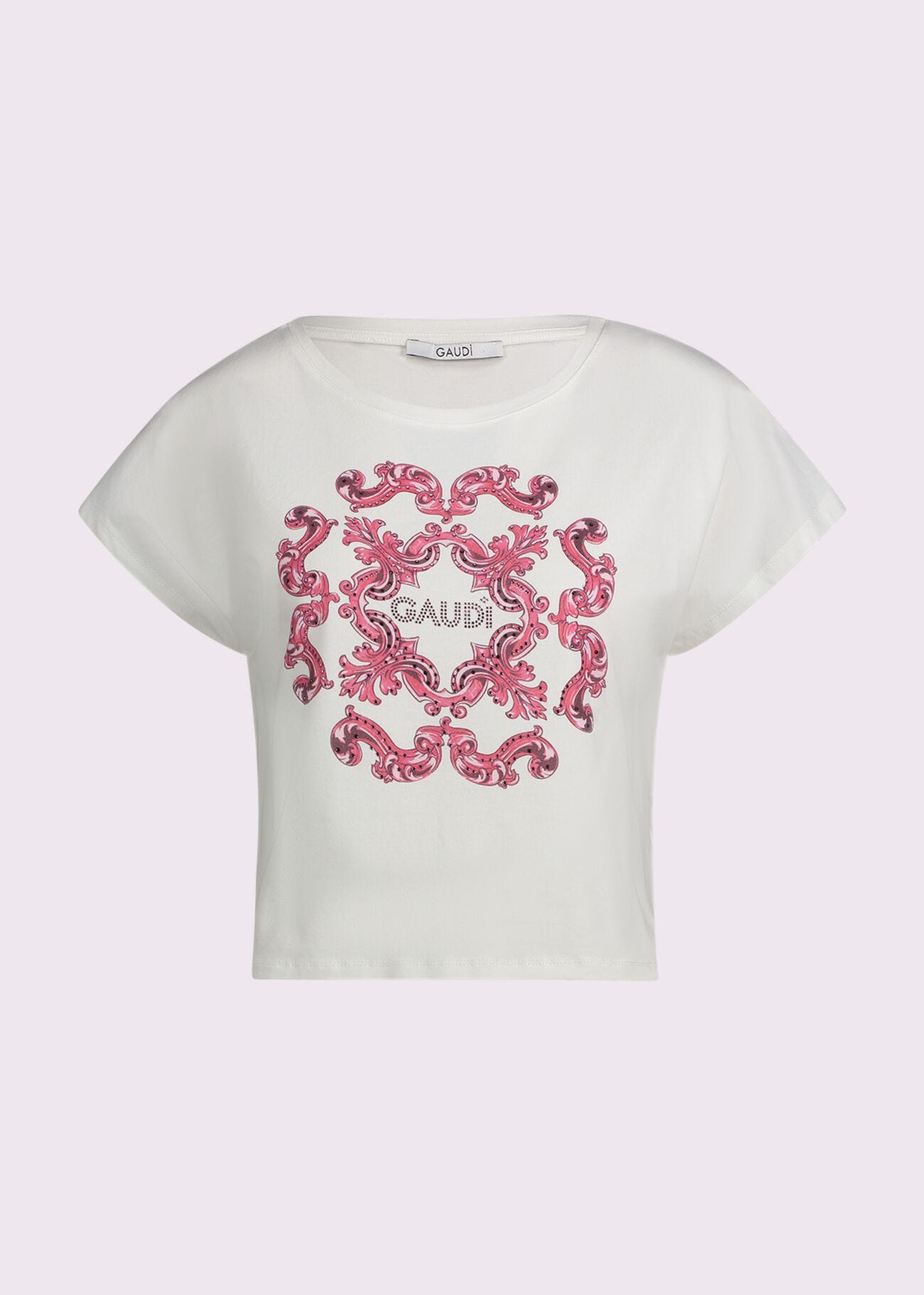 T-shirt blanc en coton pour femme