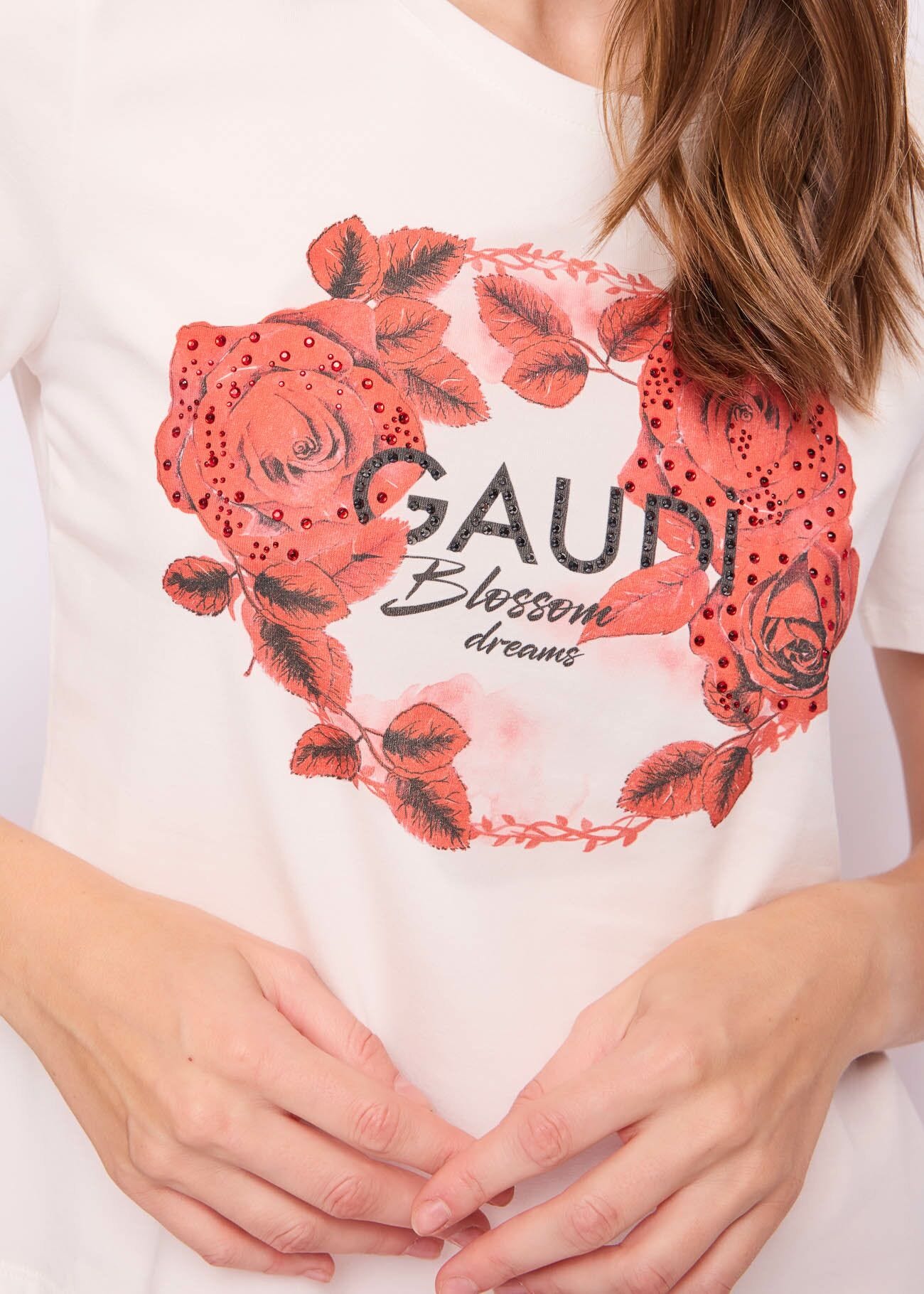 T-shirt blanc en coton pour femme