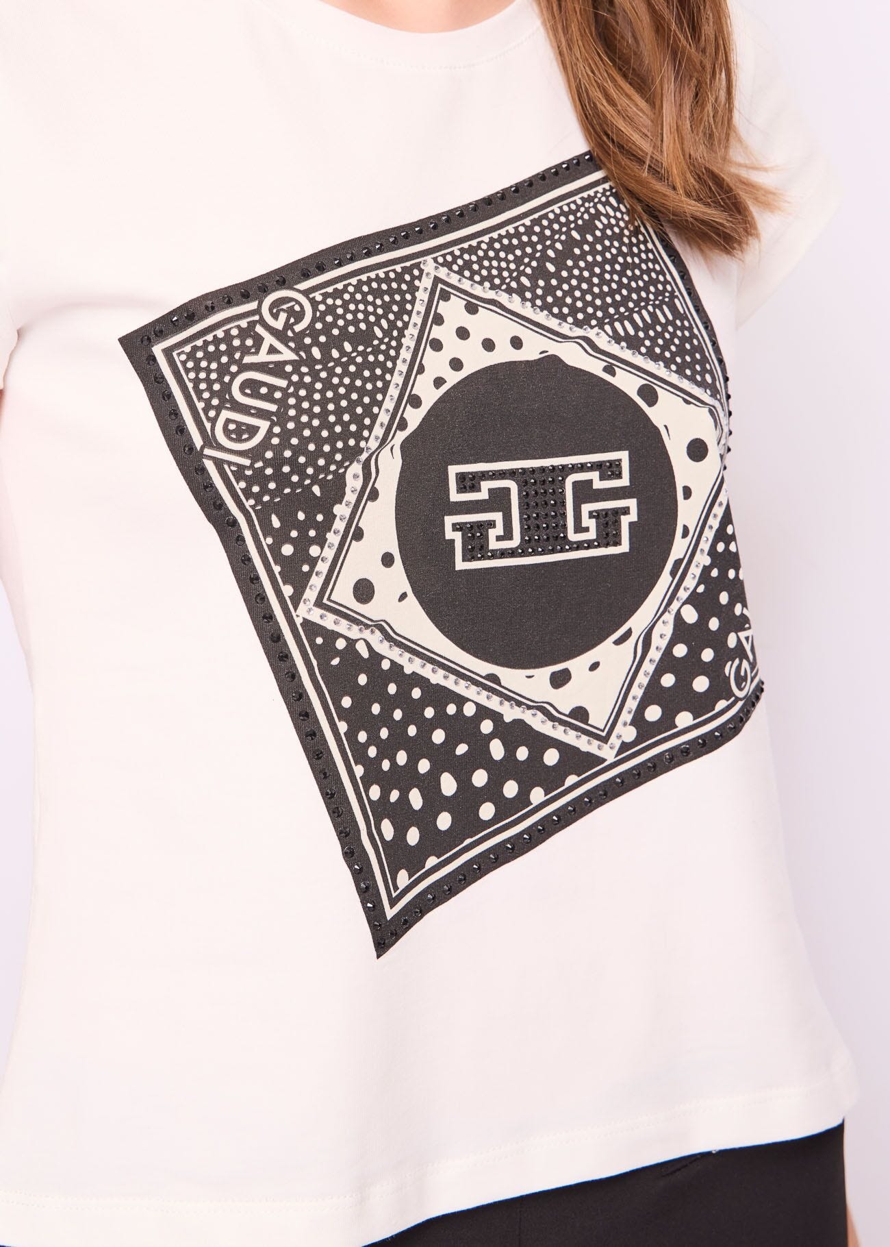 Women's white cotton T-shirt