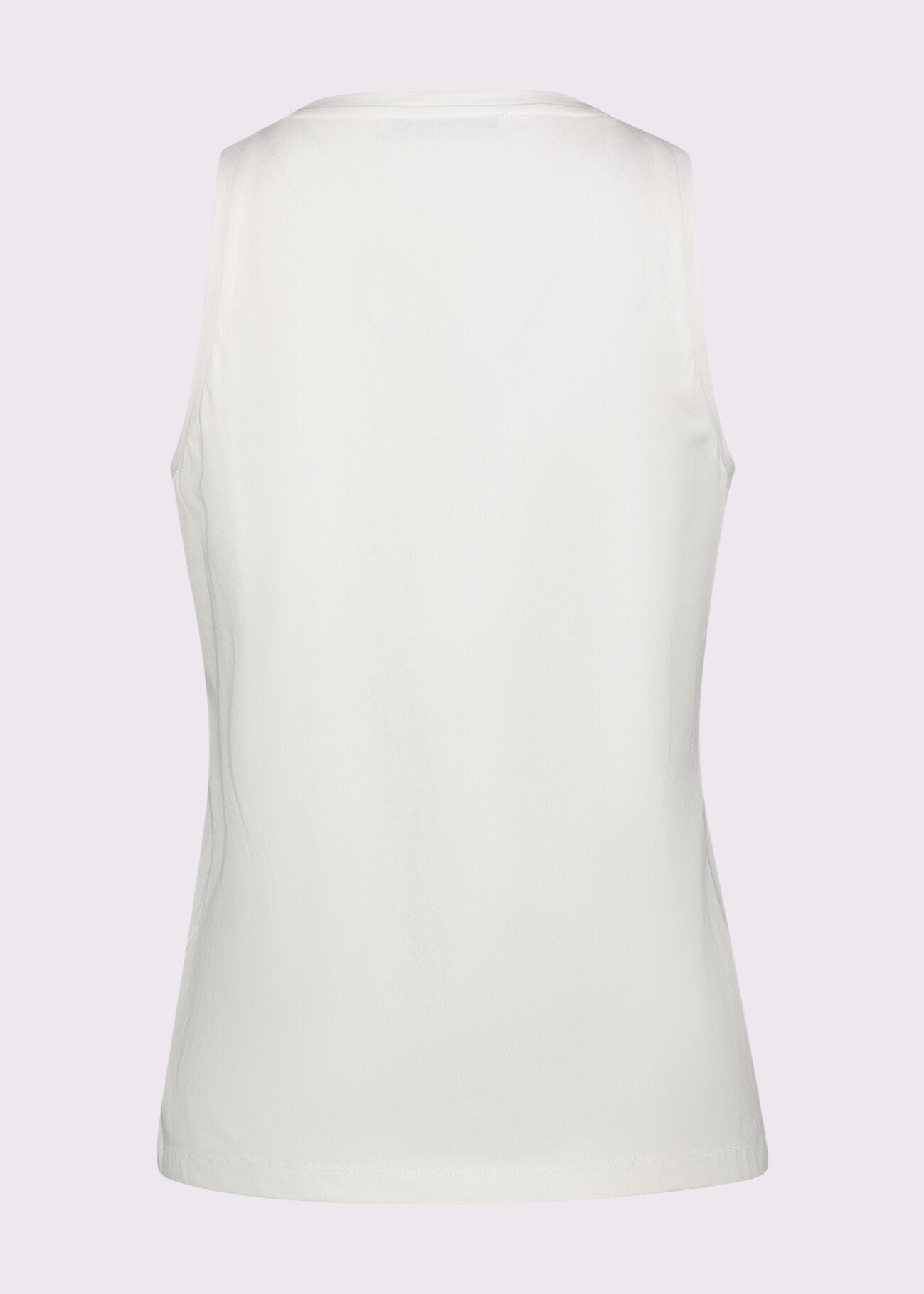 Top blanc en coton pour femme