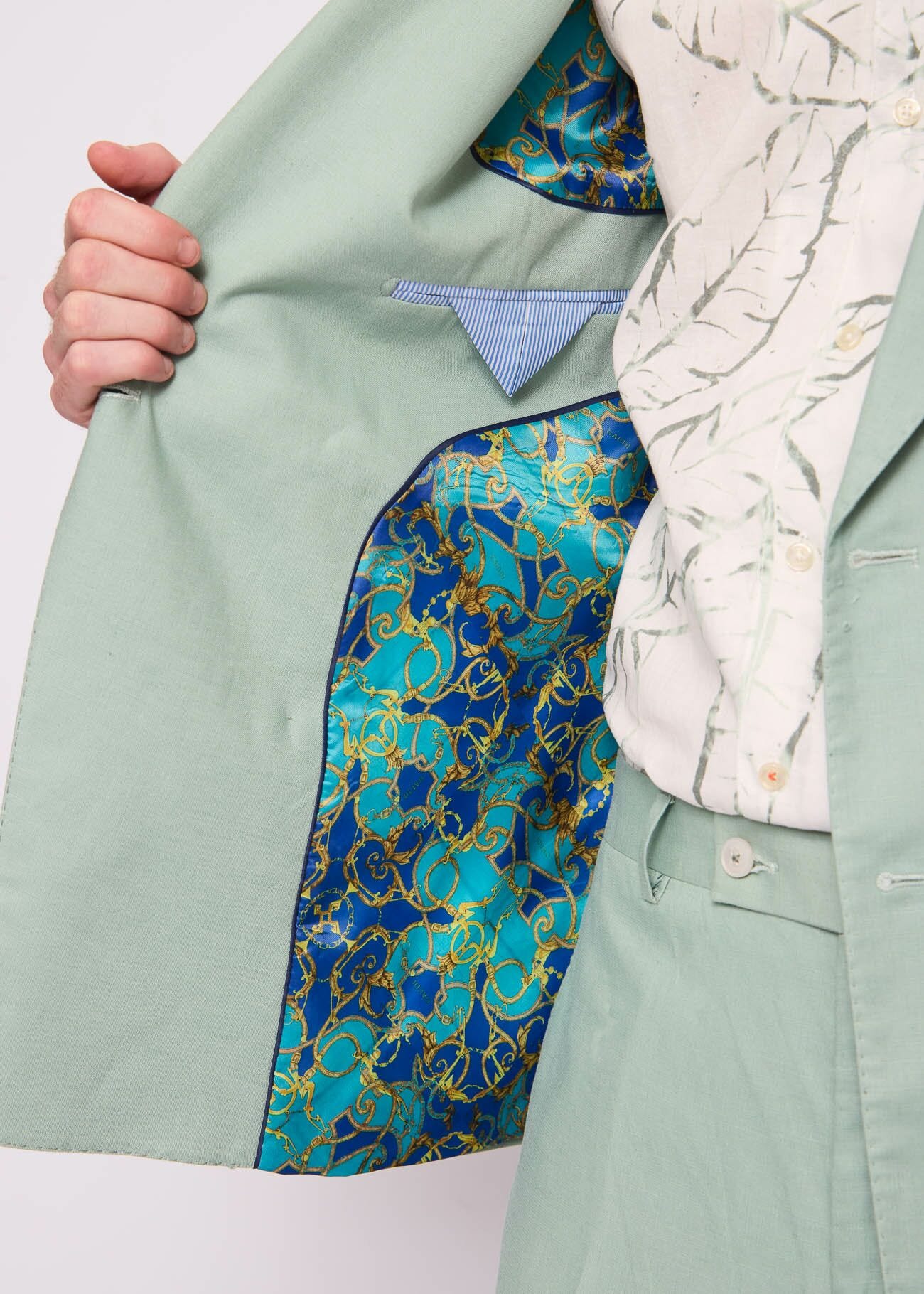 Traje de lino y algodón para hombre
