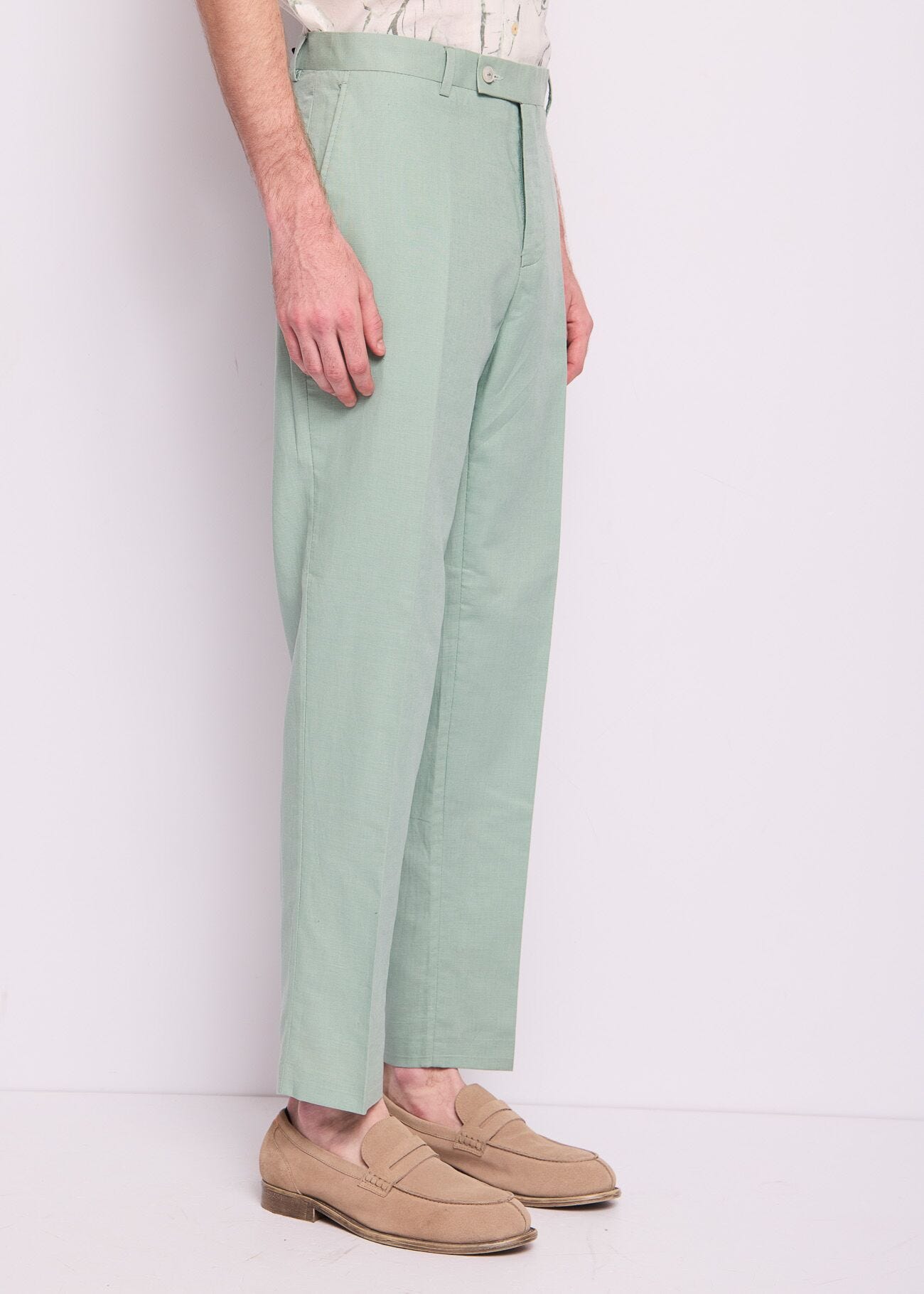 Traje de lino y algodón para hombre