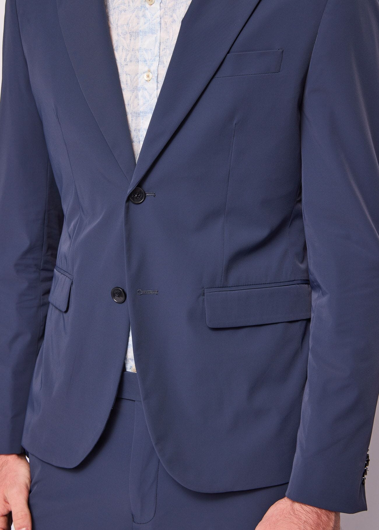 Completo da uomo blu in nylon