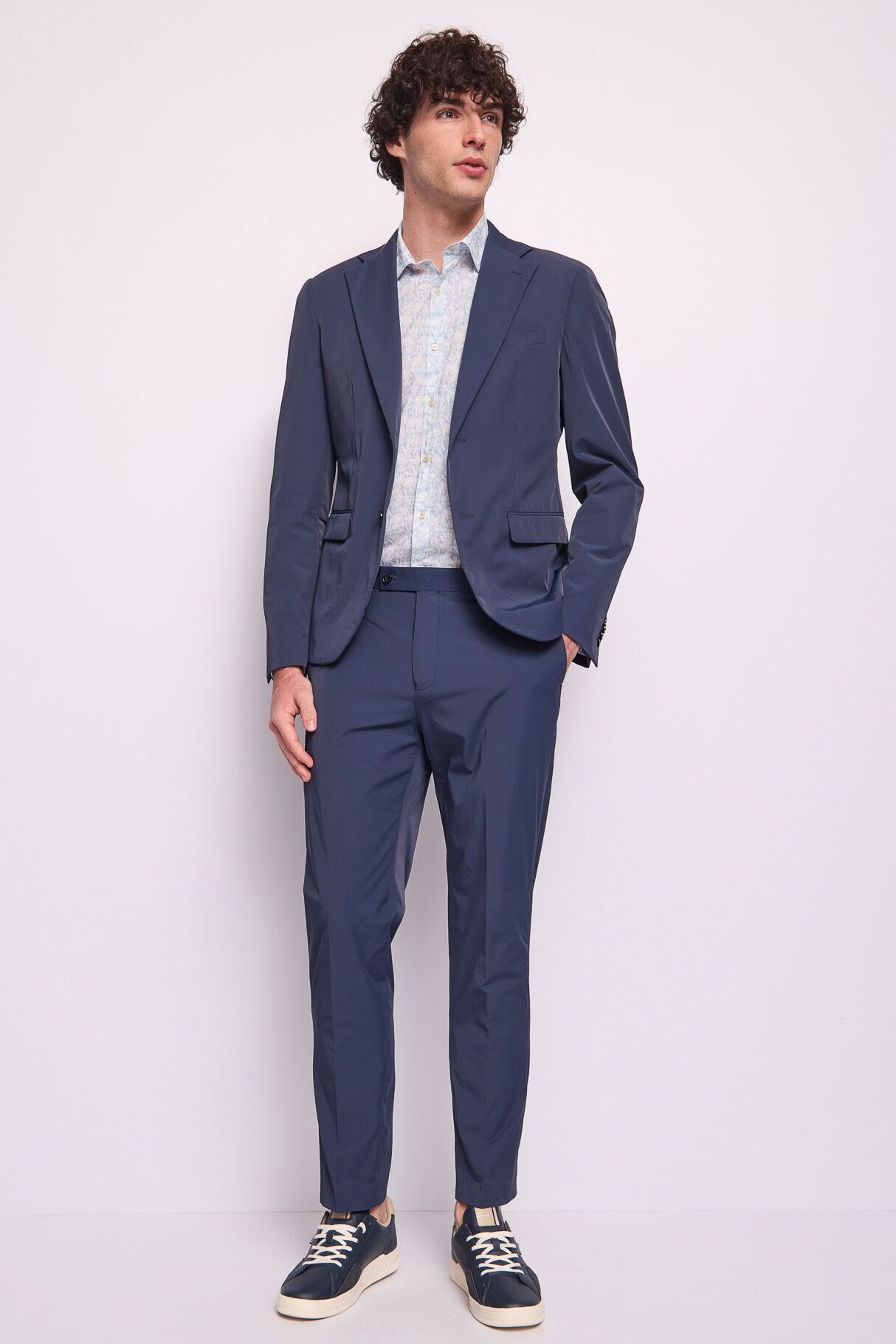 Completo da uomo blu in nylon