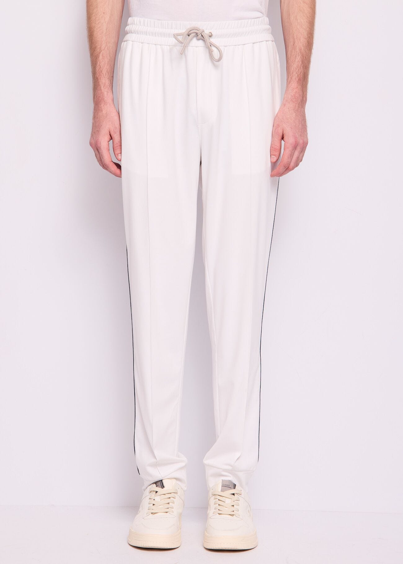 Pantaloni jogging bianchi in felpa