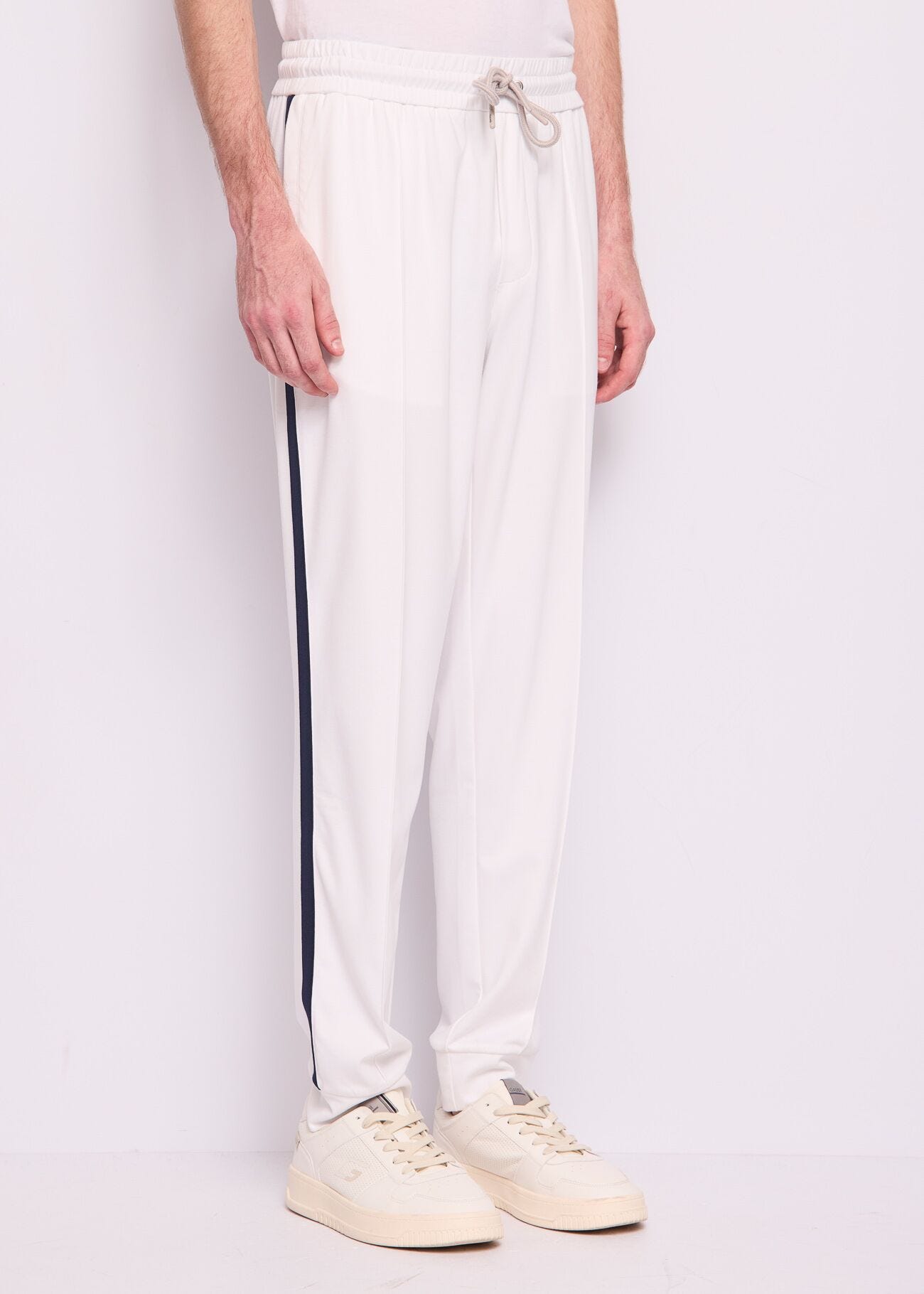Pantaloni jogging bianchi in felpa
