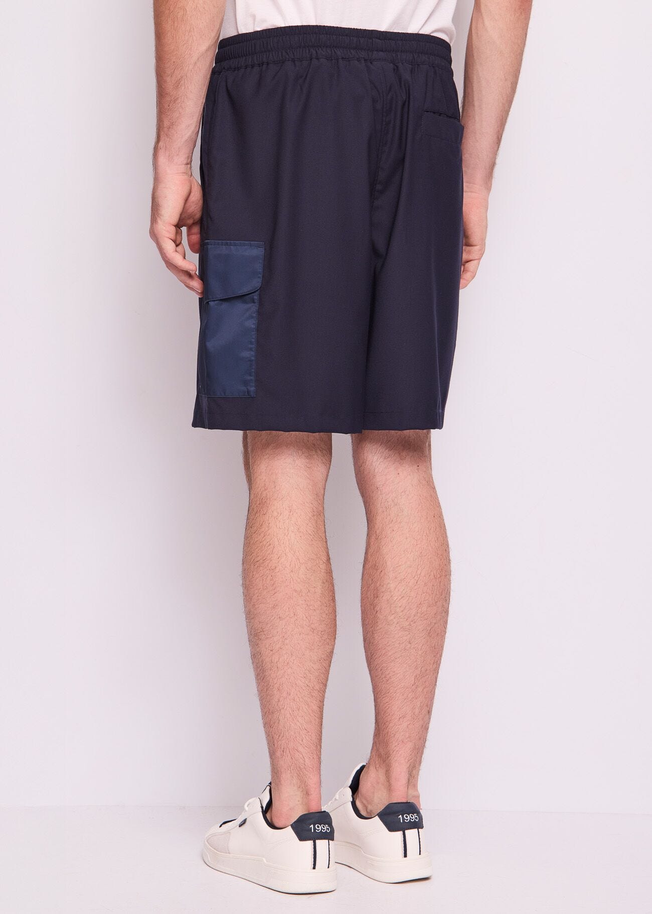 Shorts blu cargo da uomo