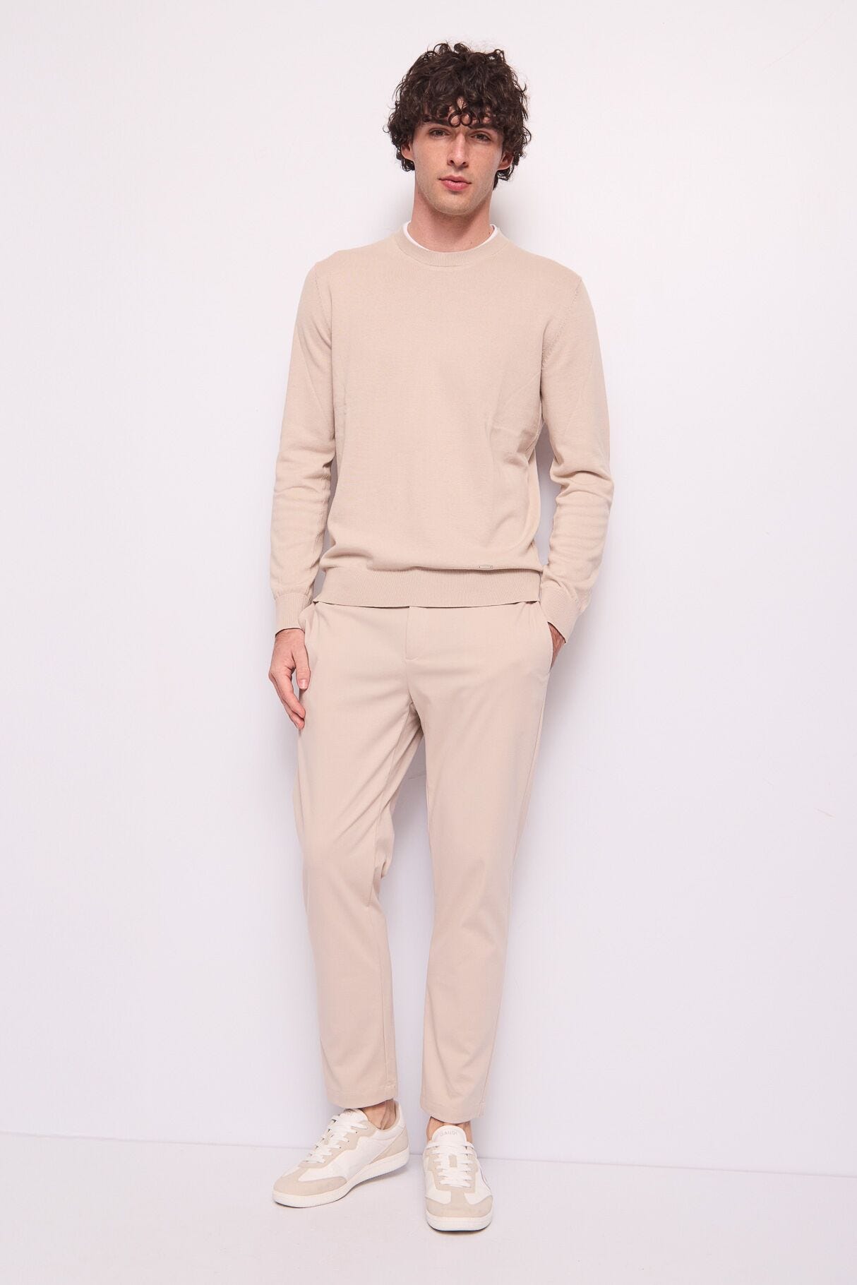 Men's cotton-blend trousers