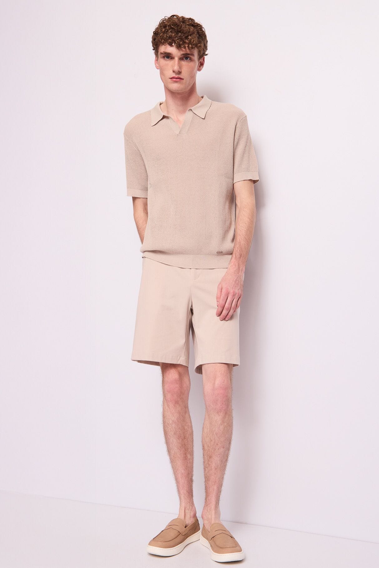 Bermuda en coton mélangé pour homme