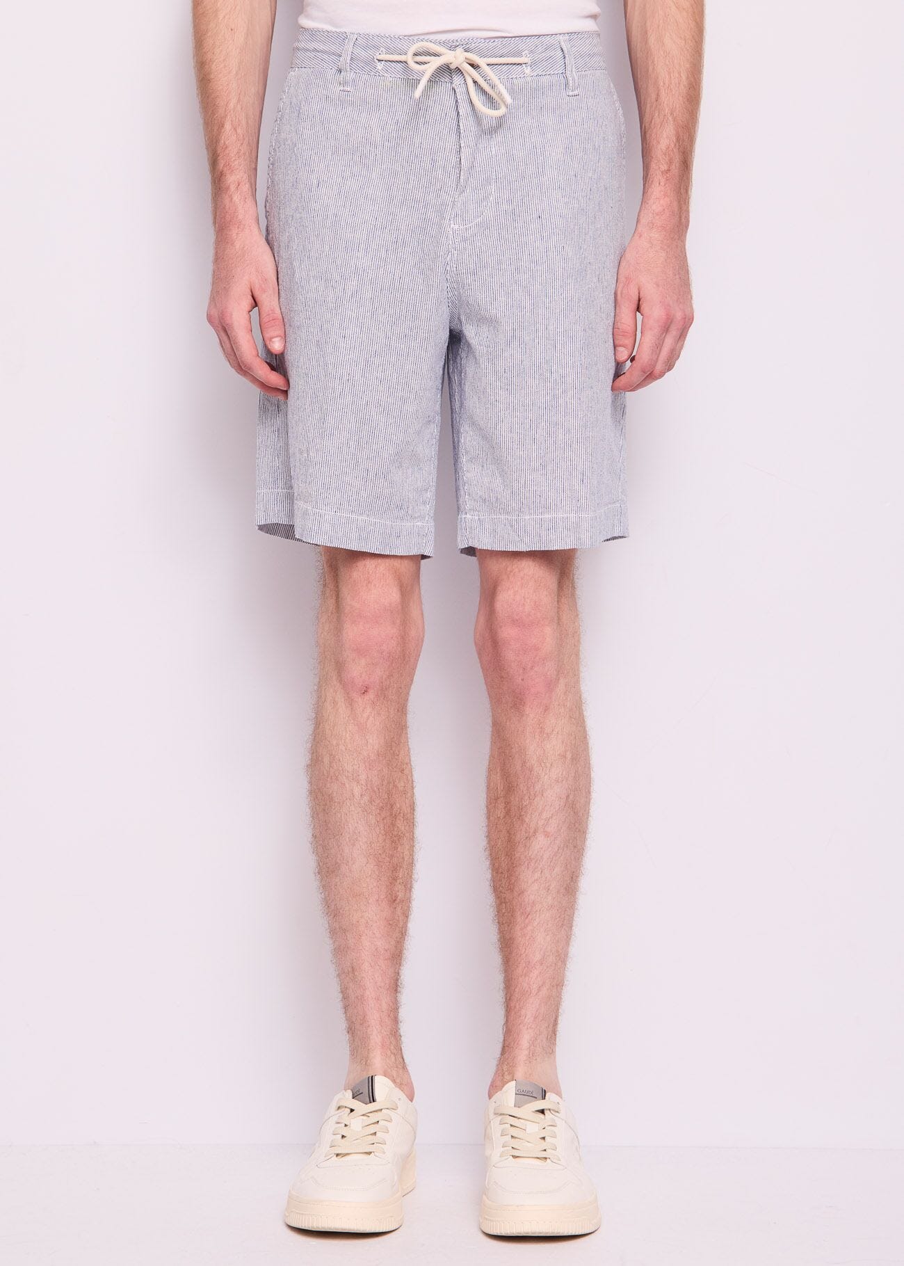 Shorts da uomo in lino e cotone