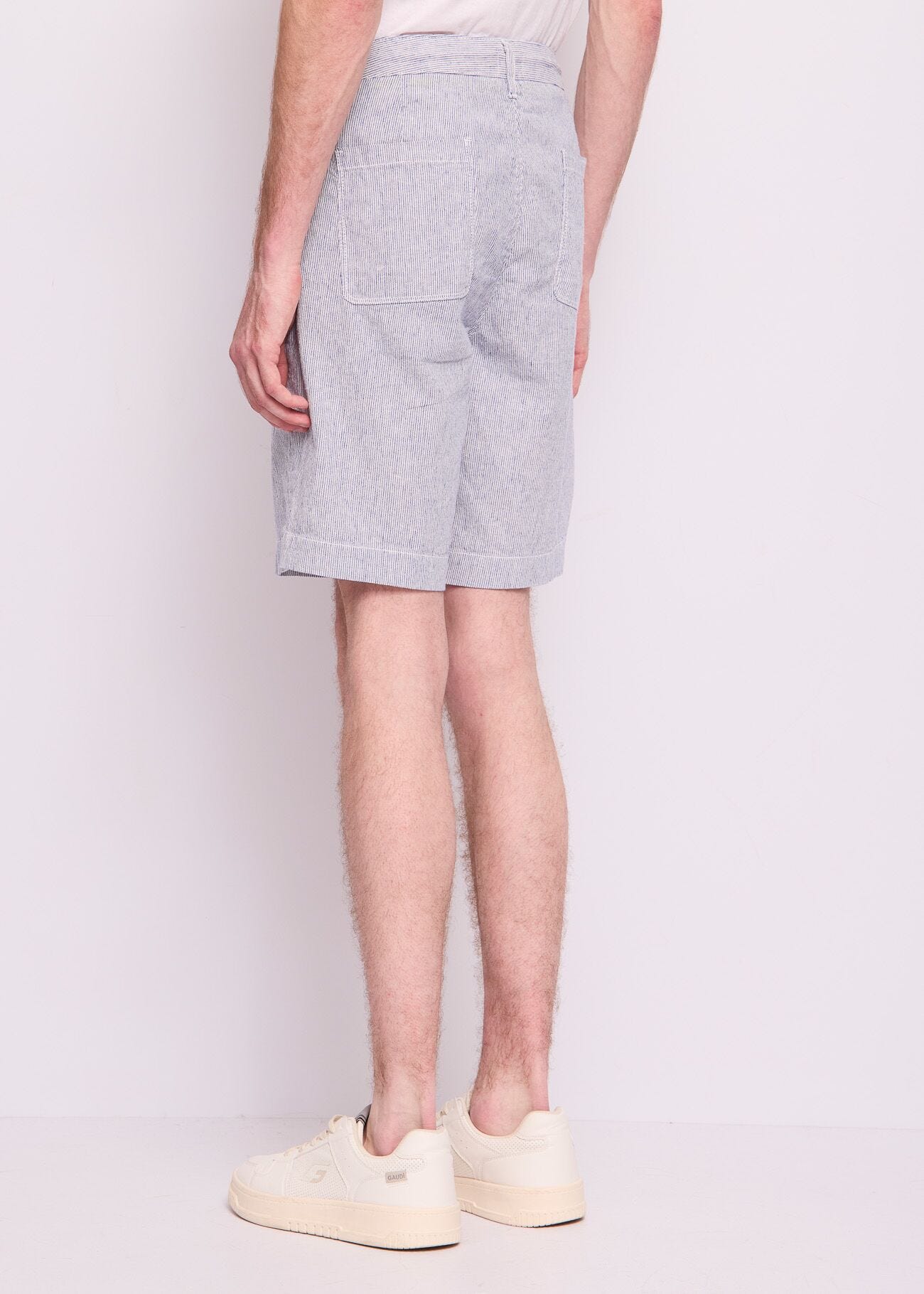 Shorts da uomo in lino e cotone