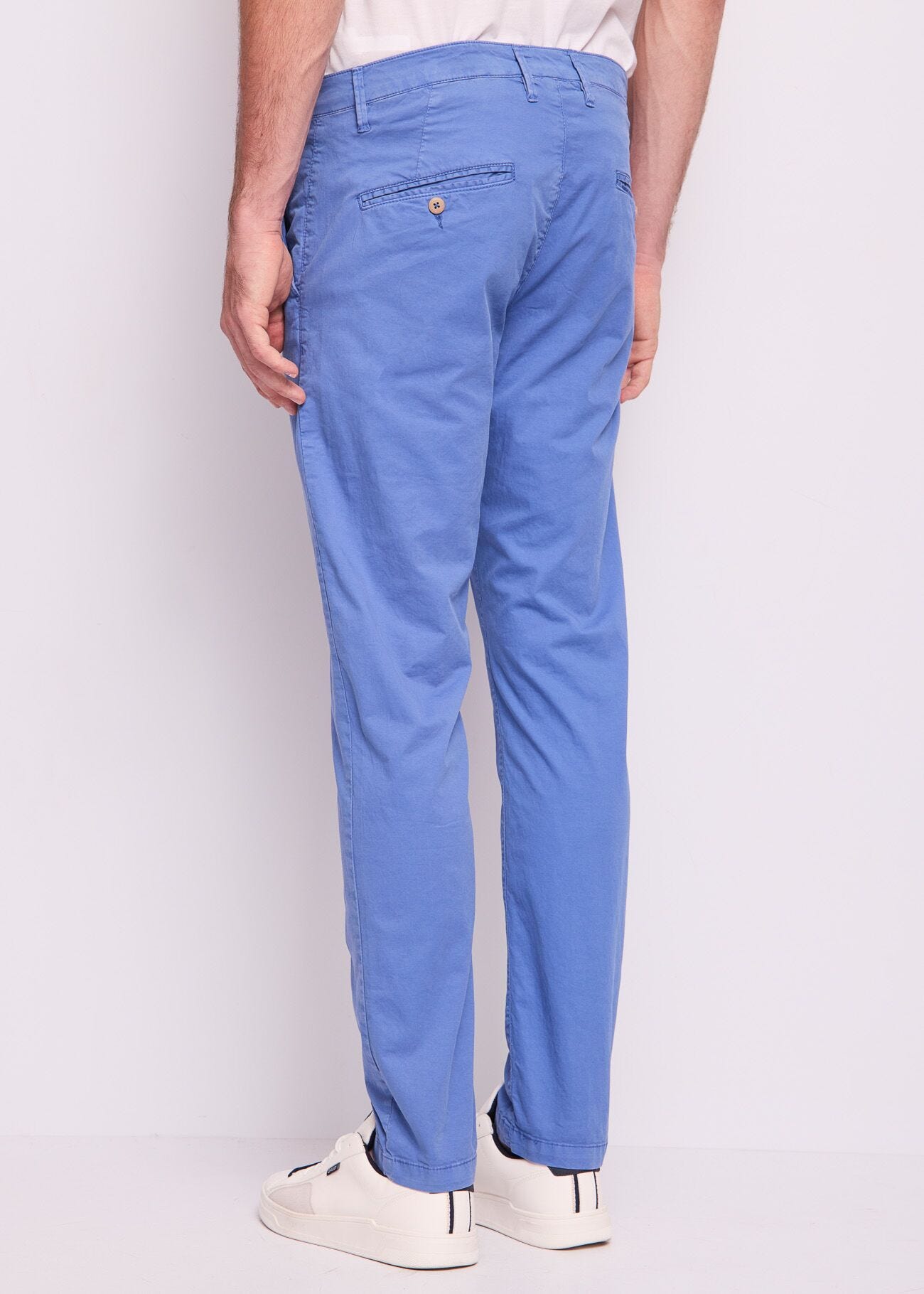 Pantaloni blu da uomo in cotone