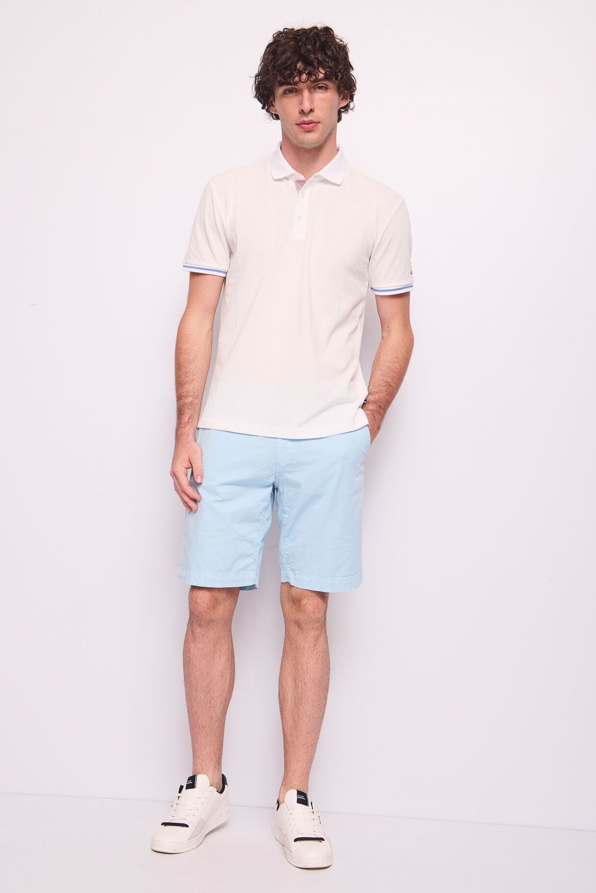 Bermuda bleu clair en coton pour homme