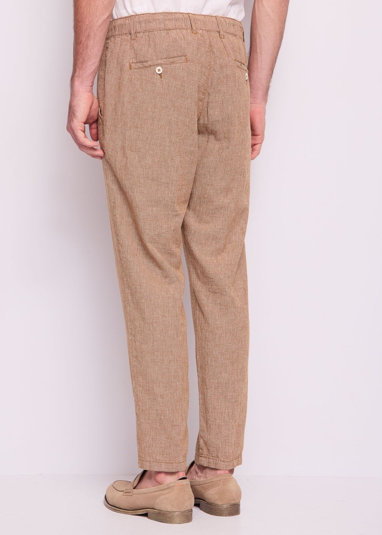 Pantaloni da uomo in lino e cotone